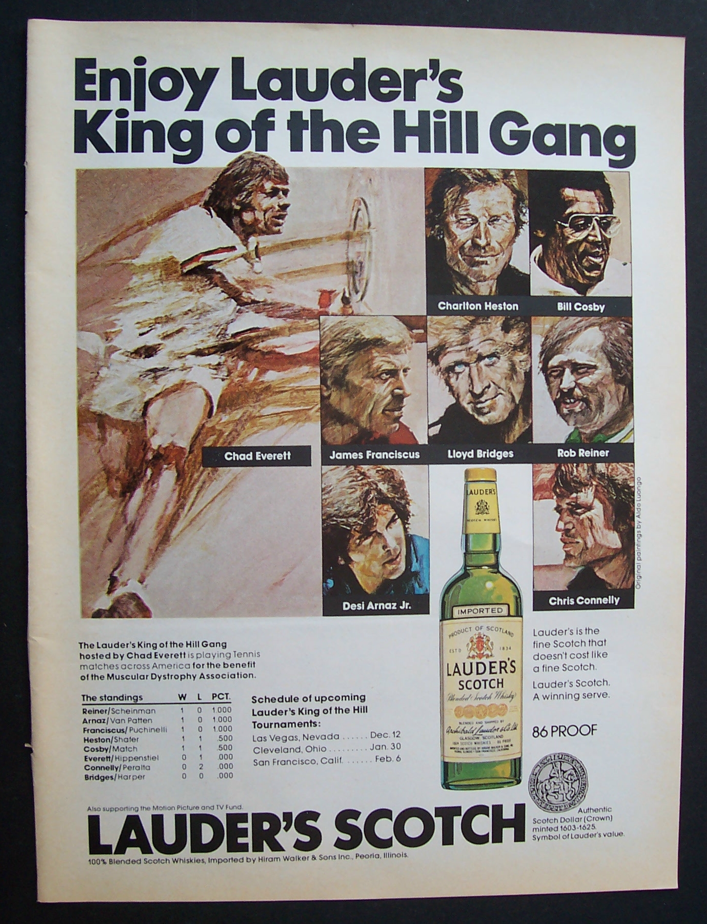 1976 Lauder's Scotch with Charlton Heston & Others