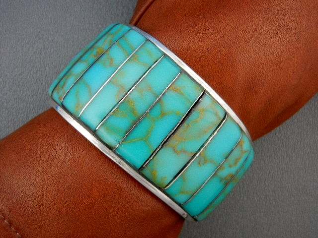 Native American Sterling Silver Turquoise J. Thompson