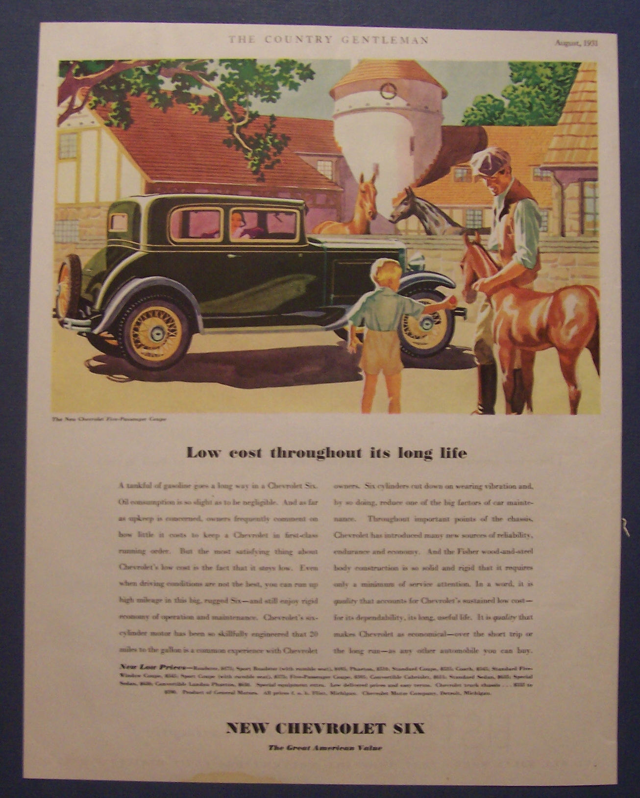 Vintage Ad: 1931 Chevrolet Six