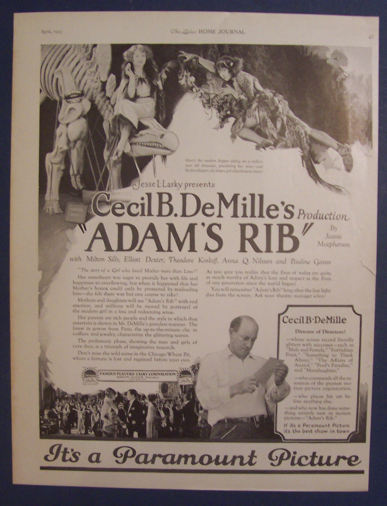 1923 Paramount Picture "Adam's Rib"
