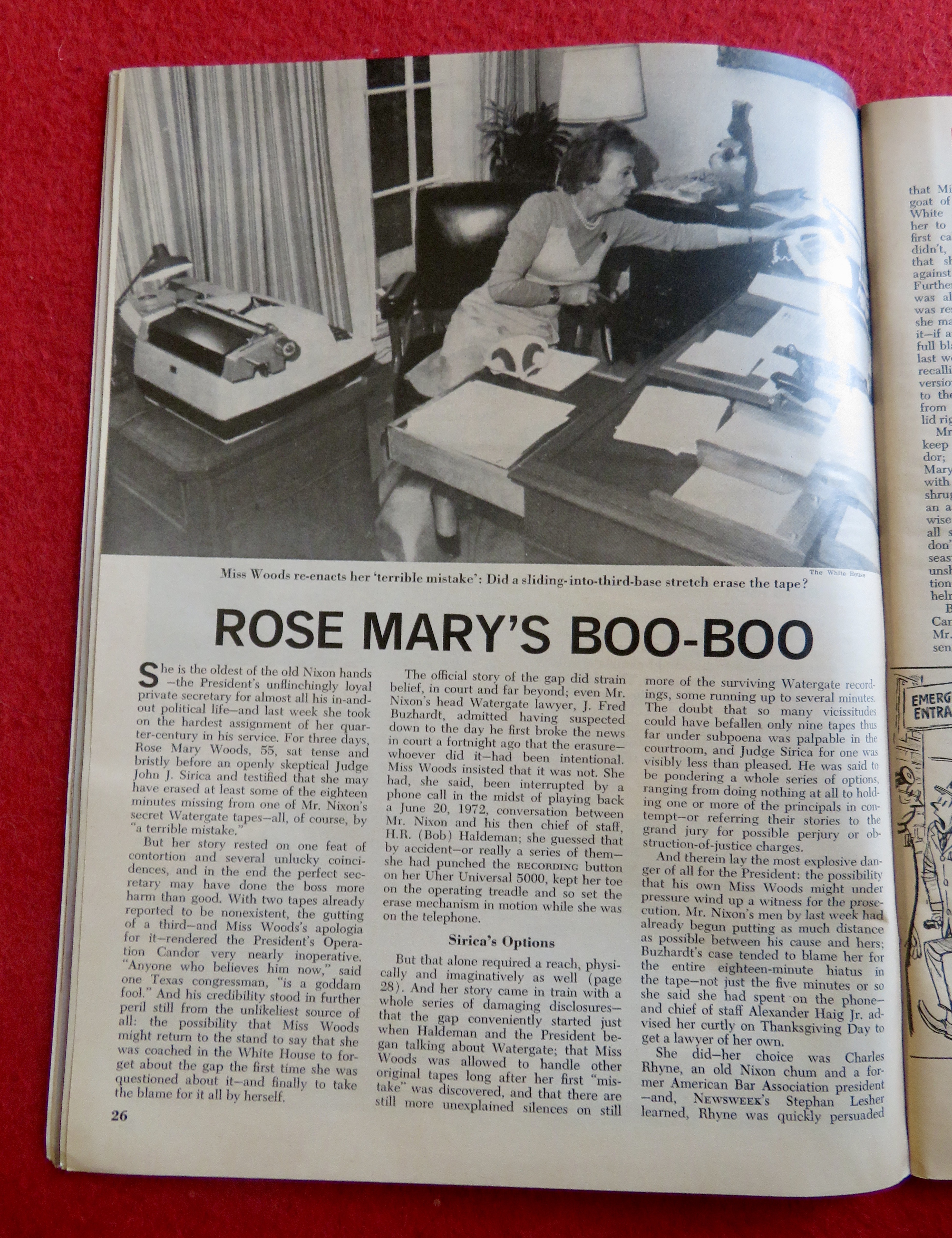 Newsweek Magazine December 10, 1973 Rose Mary's Boo Boo