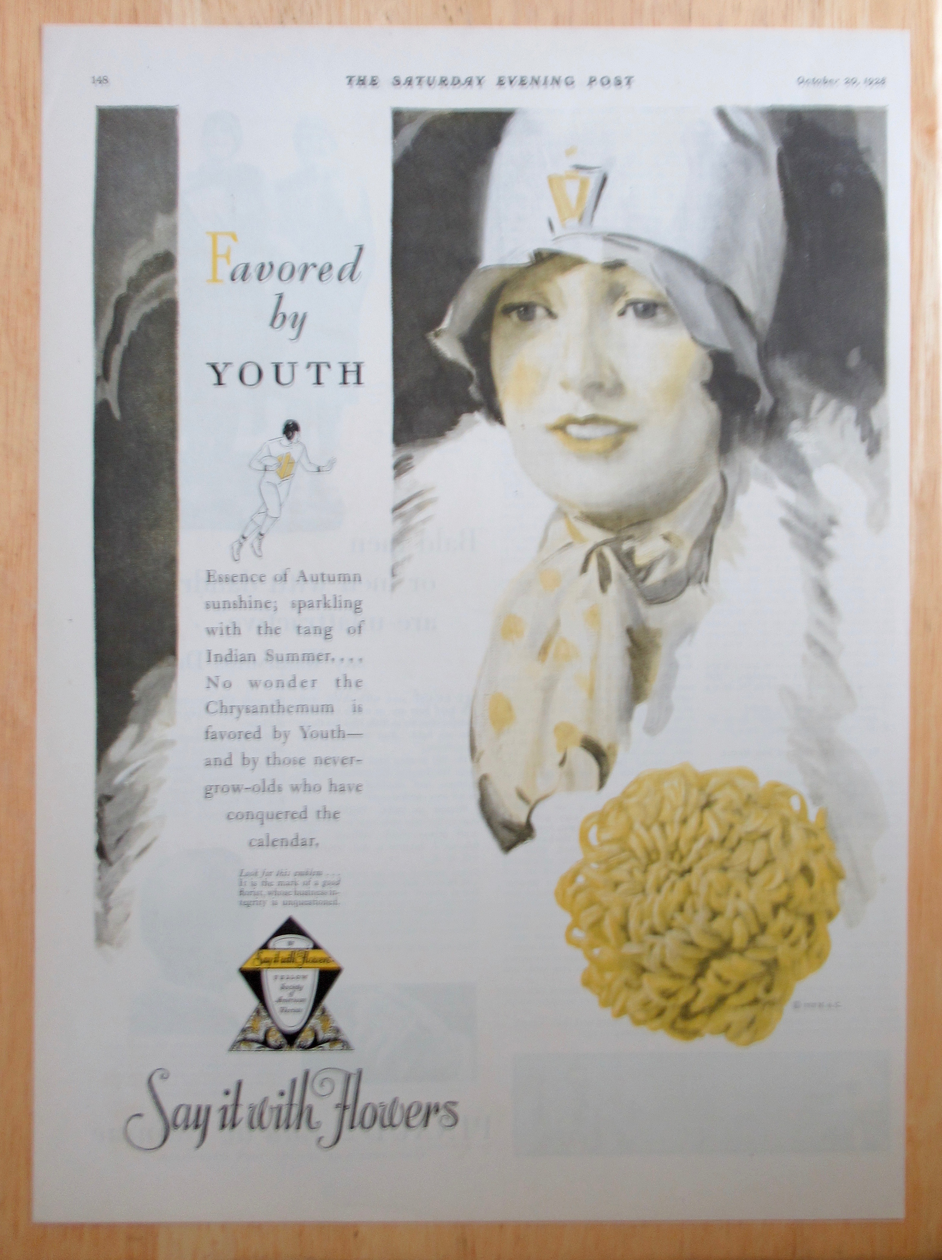 1928 Say It With Flowers with Woman Smiling