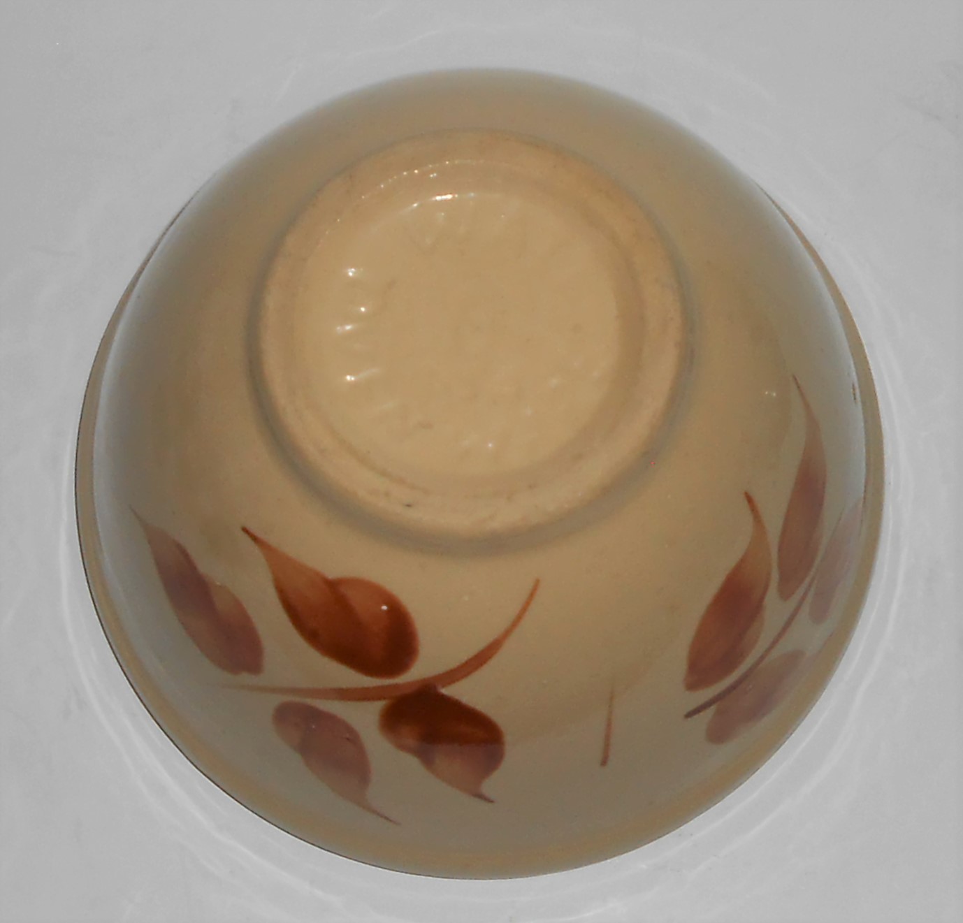 Vintage Watt Pottery #6 Autumn Foliage Mixing Bowl