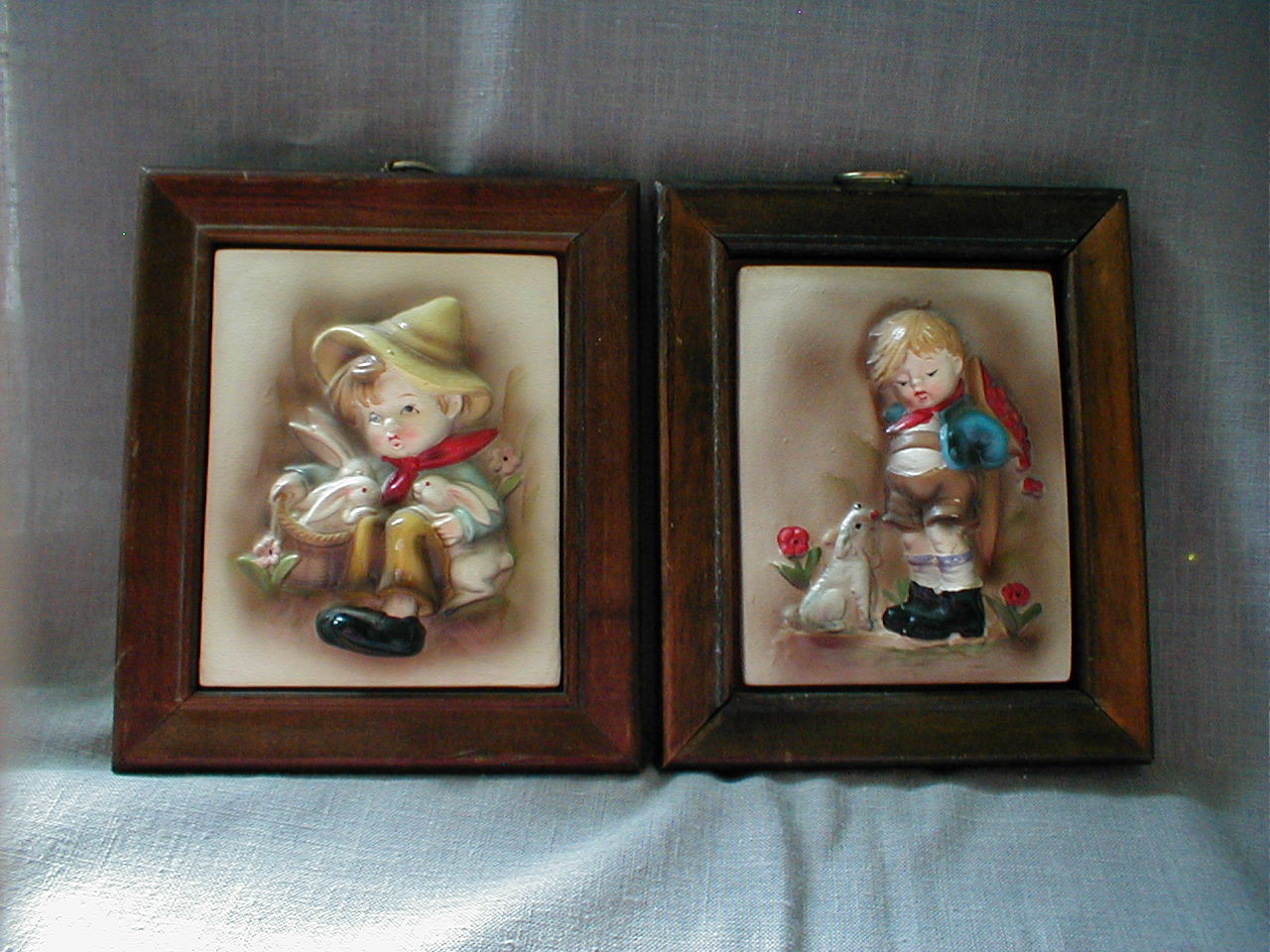 Framed Chalkware Pictures