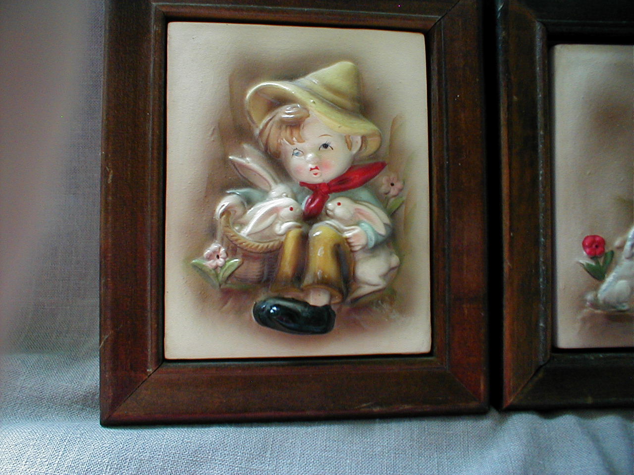 Framed Chalkware Pictures