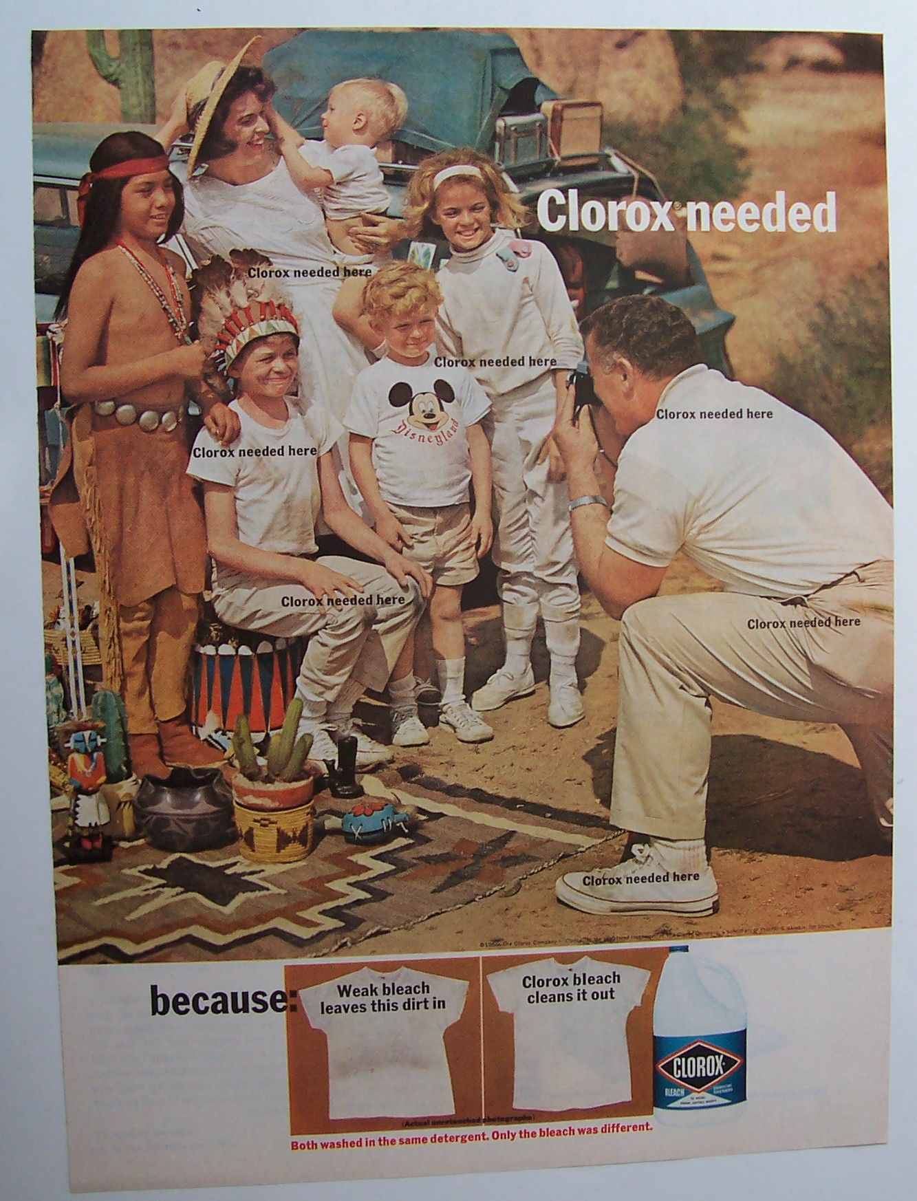 1966 Clorox Bleach with Man Taking a Picture