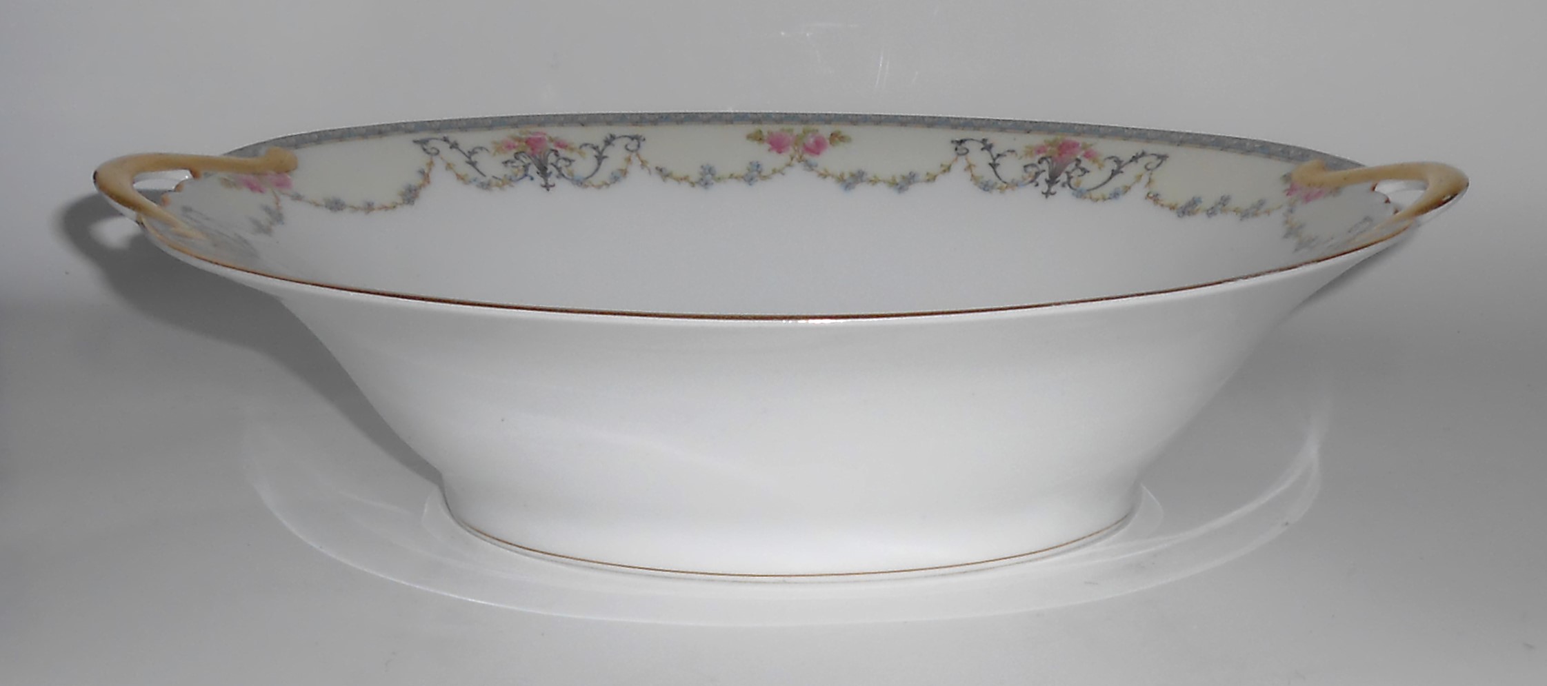 Noritake Porcelain China Floral w/Gold Premier 10.5'' V