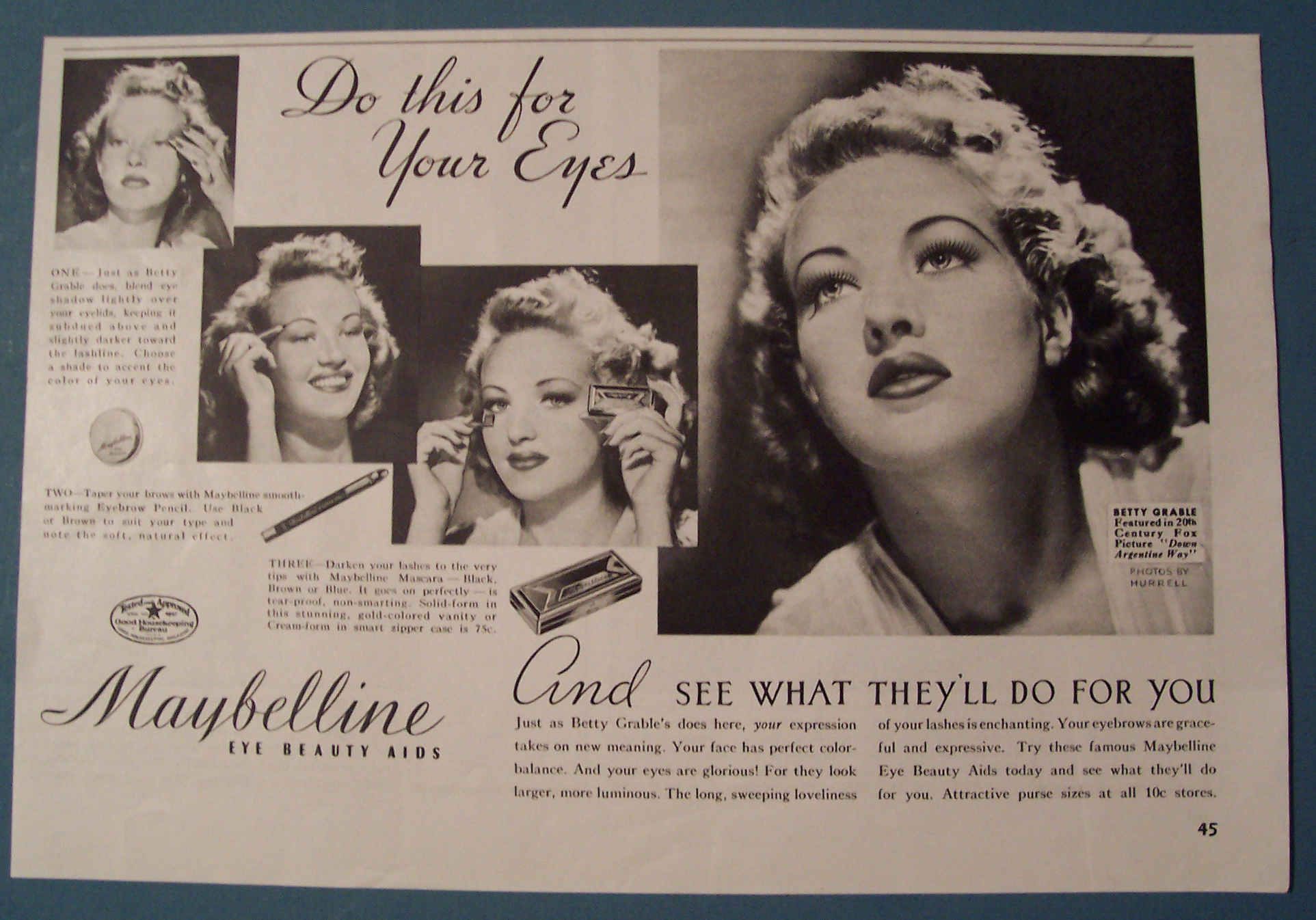1940 Maybelline with Betty Grable