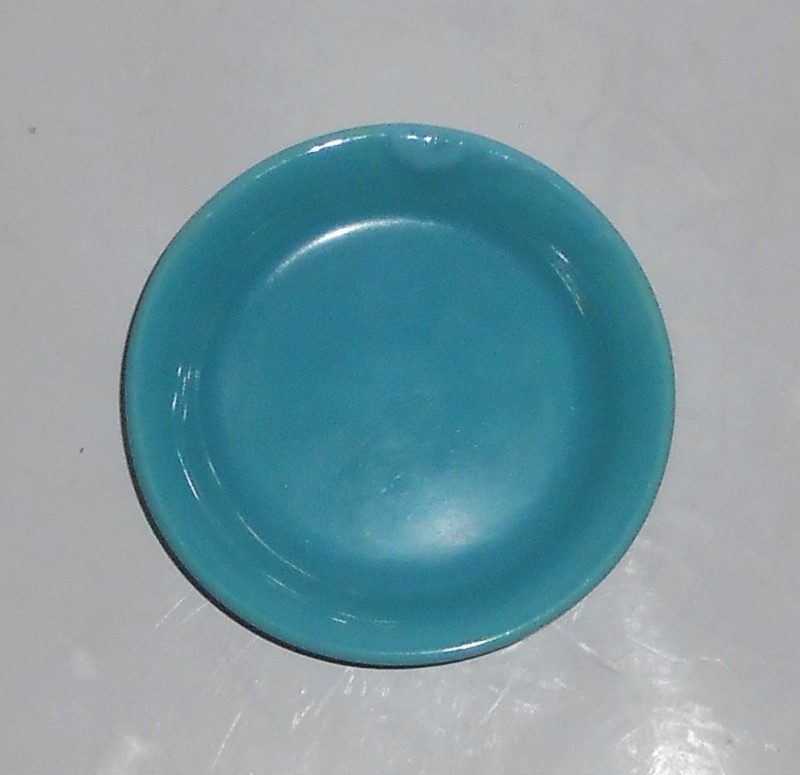 VINTAGE Bauer Pottery 3'' Spanish Turquoise Flower Pot Saucer
