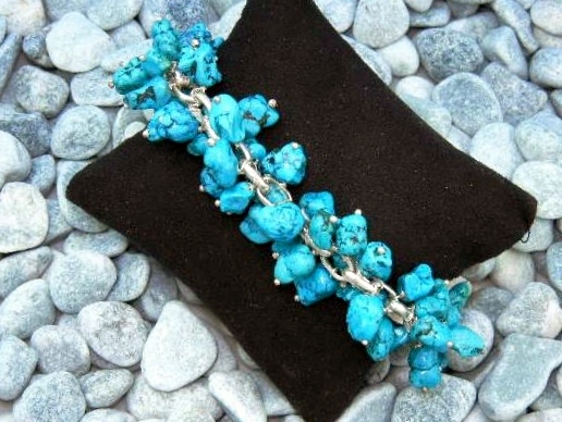 Charles Albert Turquoise Sterling Silver Chachki Bracel