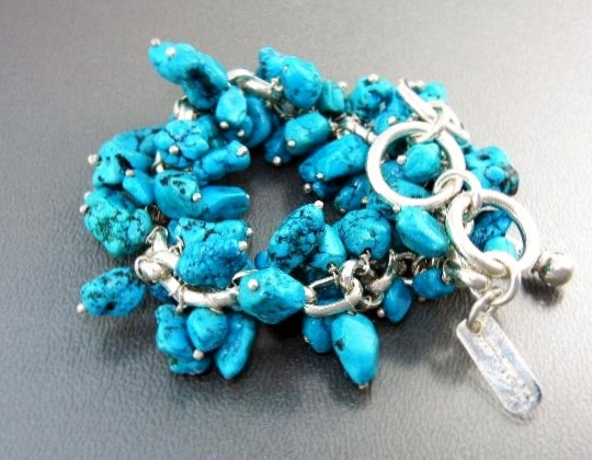 Charles Albert Turquoise Sterling Silver Chachki Bracel