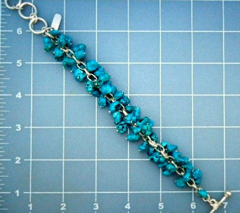 Charles Albert Turquoise Sterling Silver Chachki Bracel