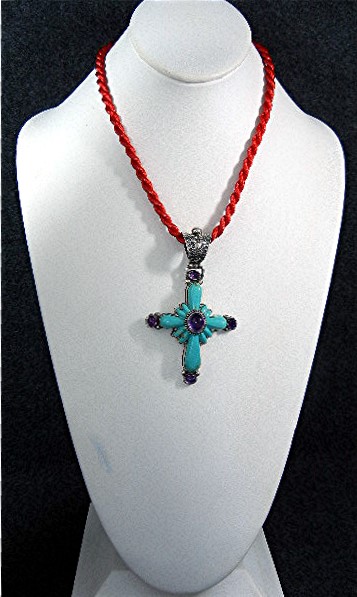 David Troutman Turquoise Amethyst Sterling Silver Penda