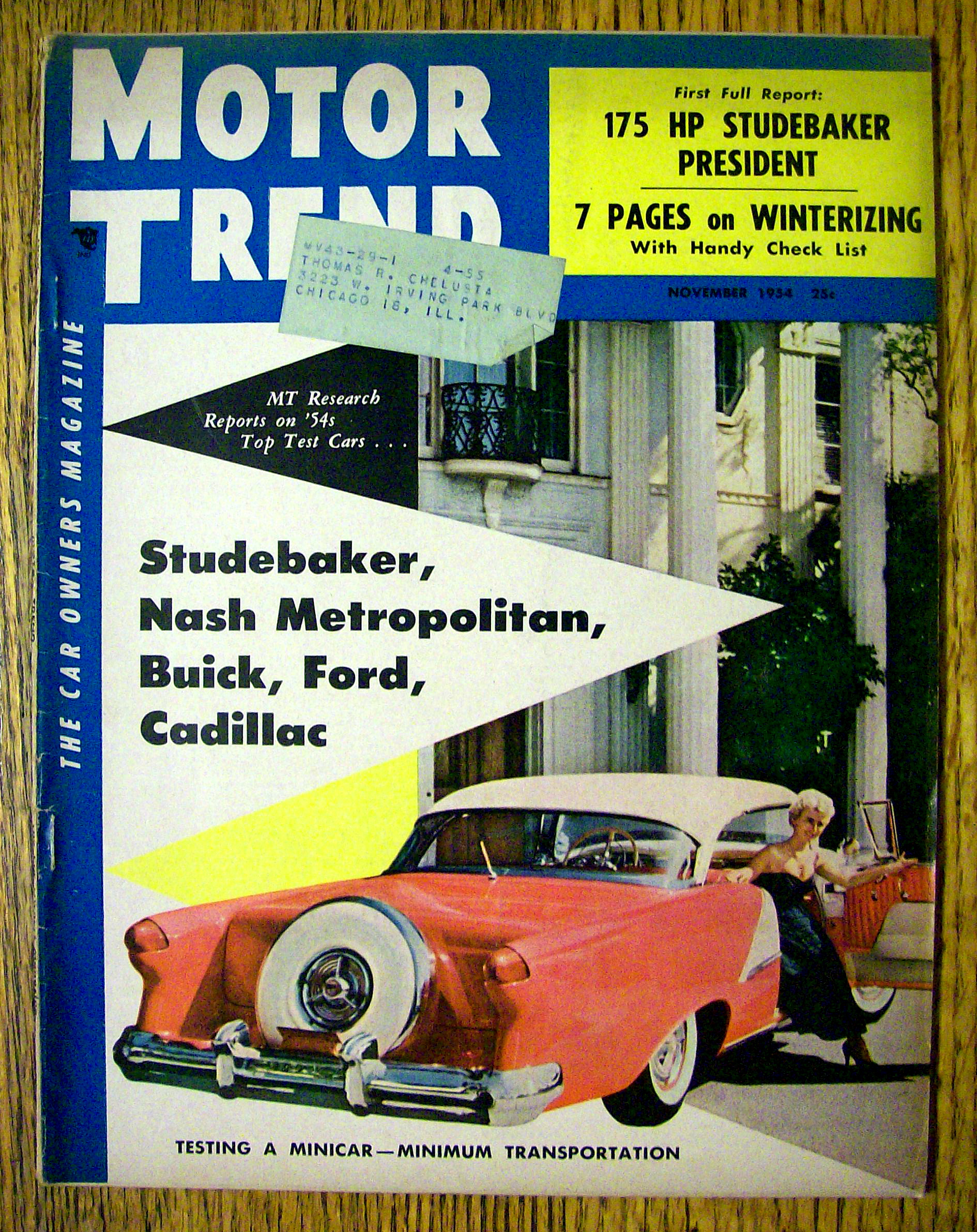 Motor Trend Magazine November 1954 Testing A MiniCar