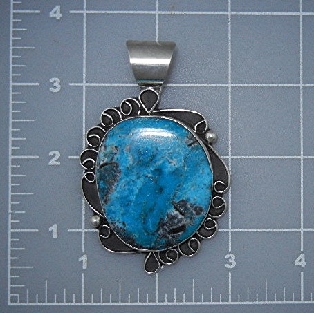 Chimney Butte Kingman Turquoise Sterling Silver Pendant