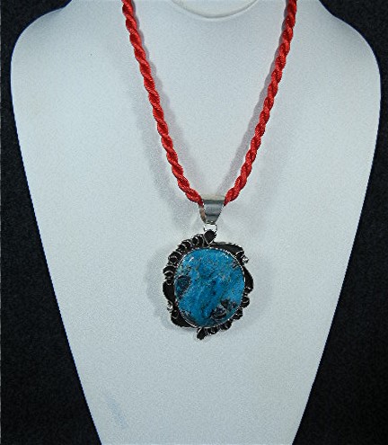 Chimney Butte Kingman Turquoise Sterling Silver Pendant