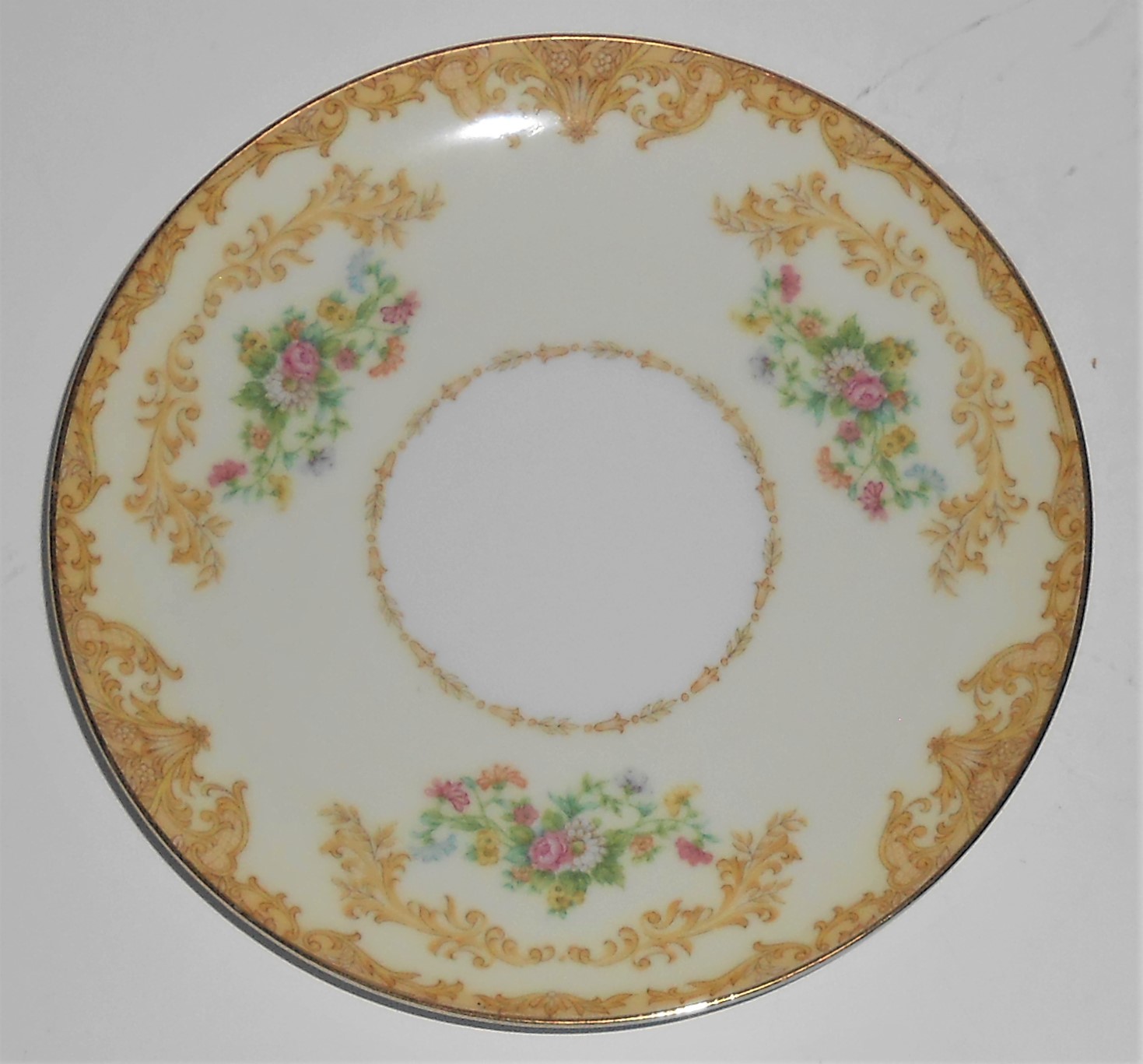 Noritake Porcelain China Wotan W/Gold Dessert Plate