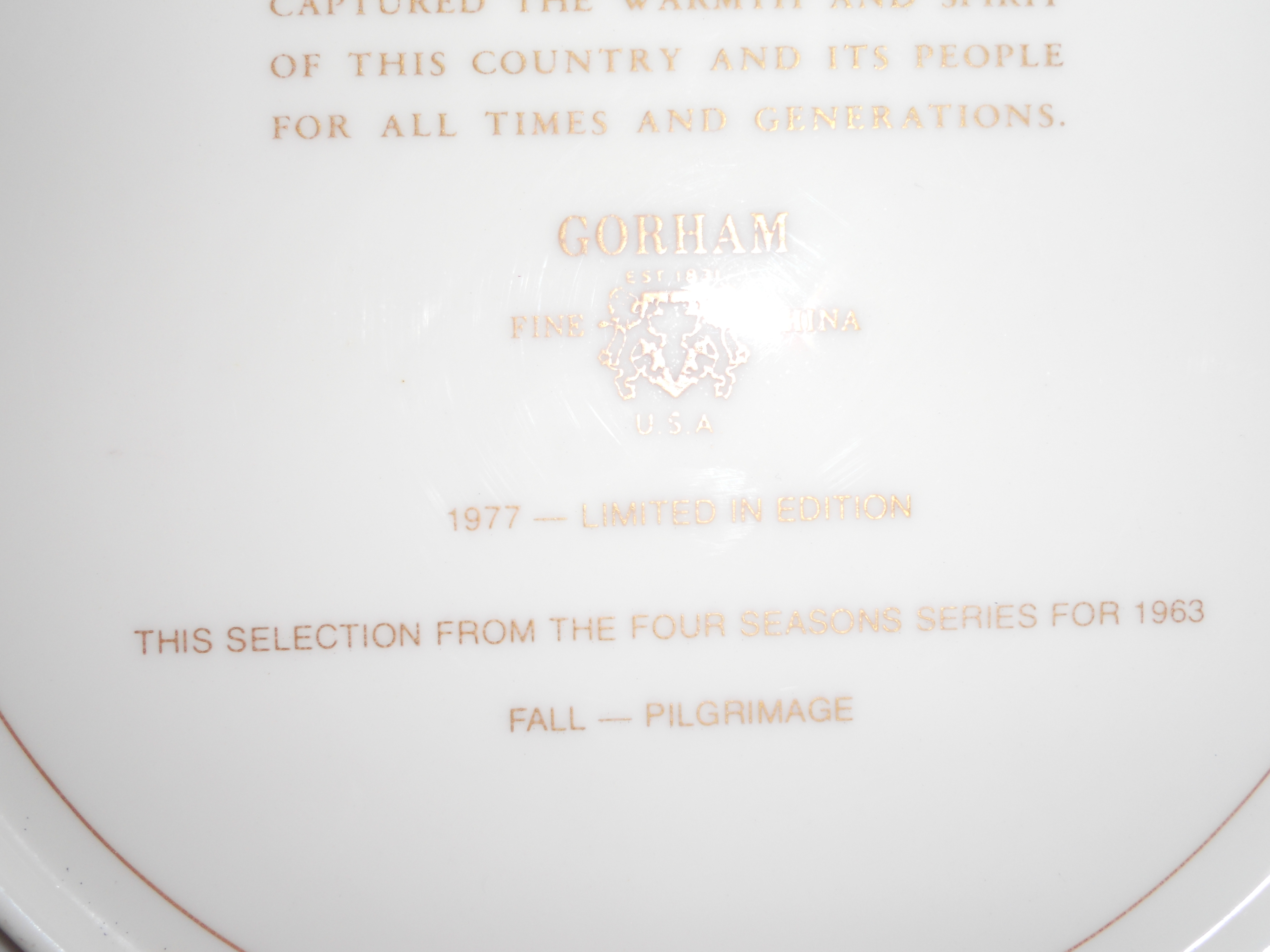 Norman Rockwell Plate Pilgrimage 1977