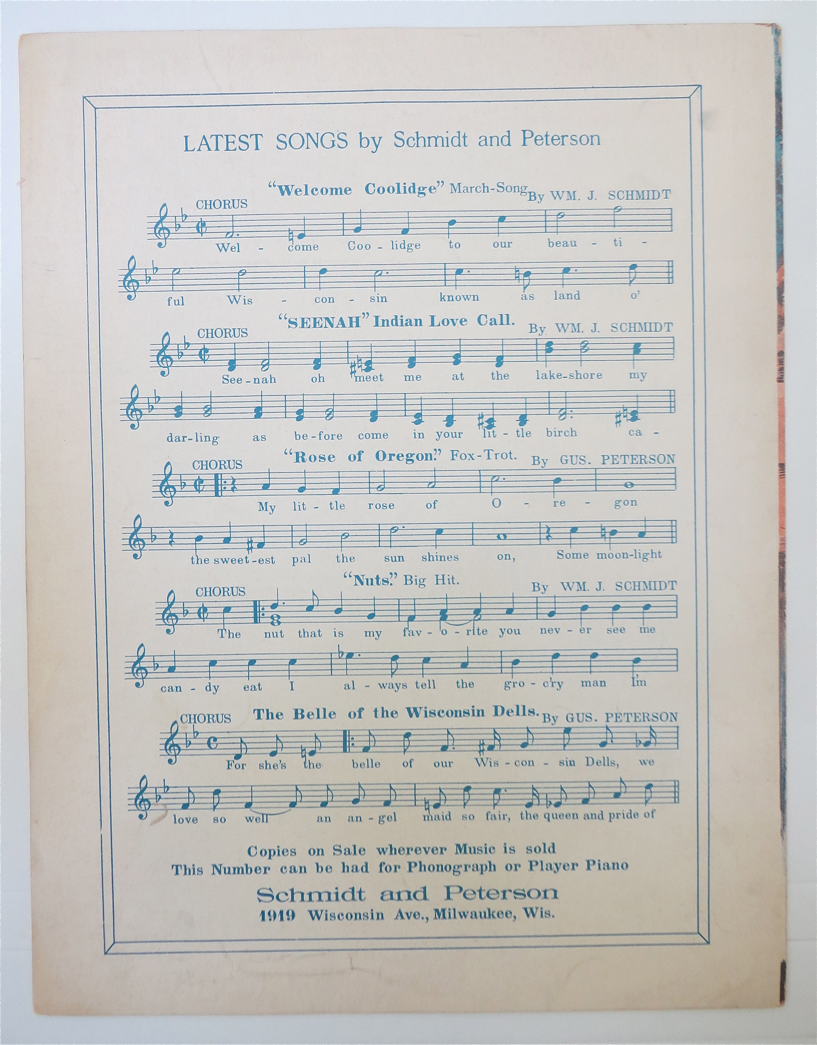 1927 The Belle Of Our Wisconsin Dells By G. Peterson