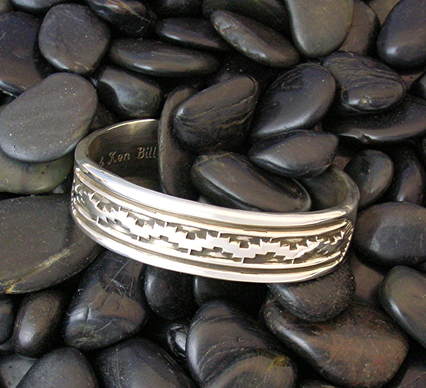 Mary Ken Bill Navajo Sterling Silver Cuff Bracelet