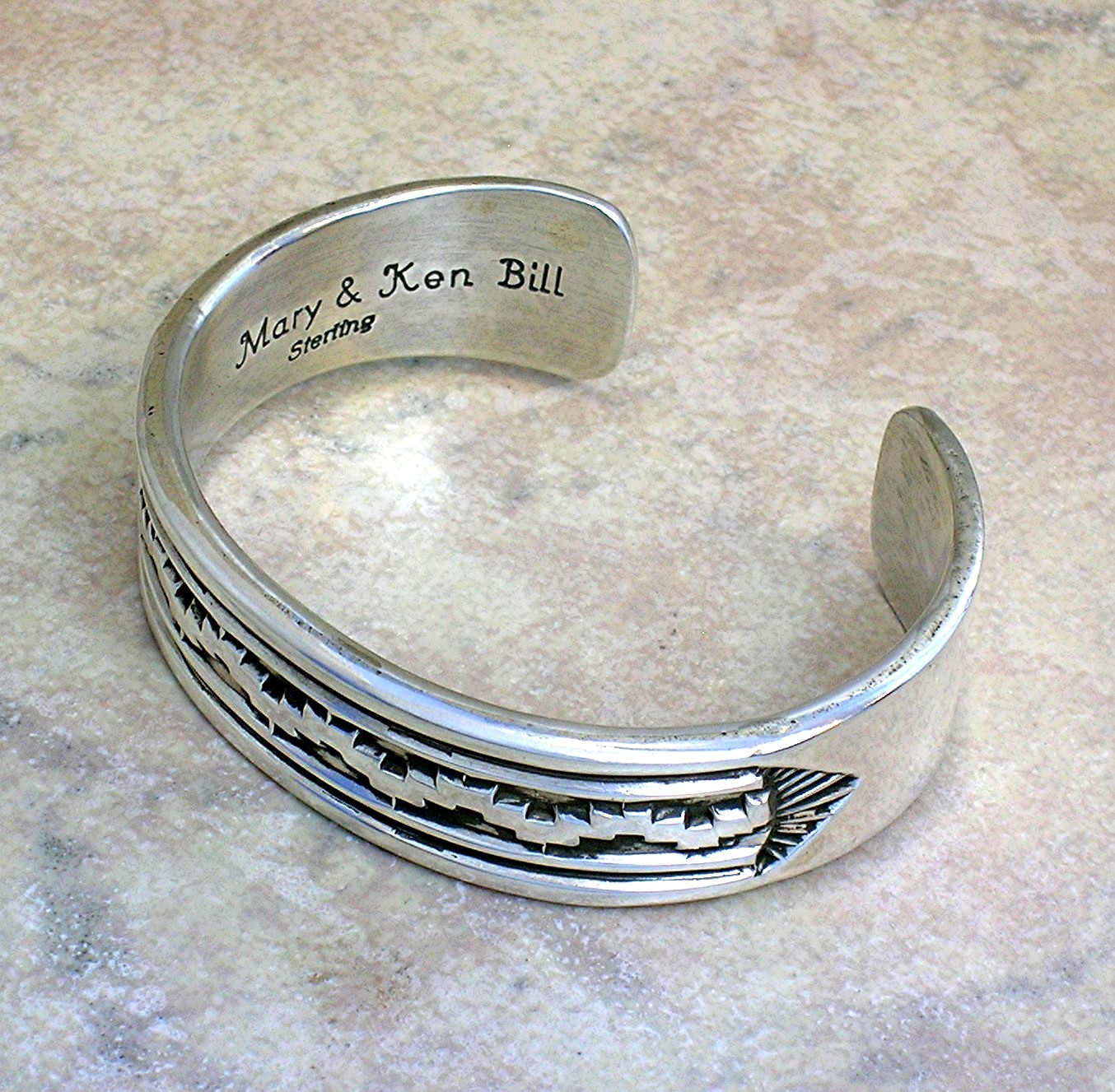 Mary Ken Bill Navajo Sterling Silver Cuff Bracelet