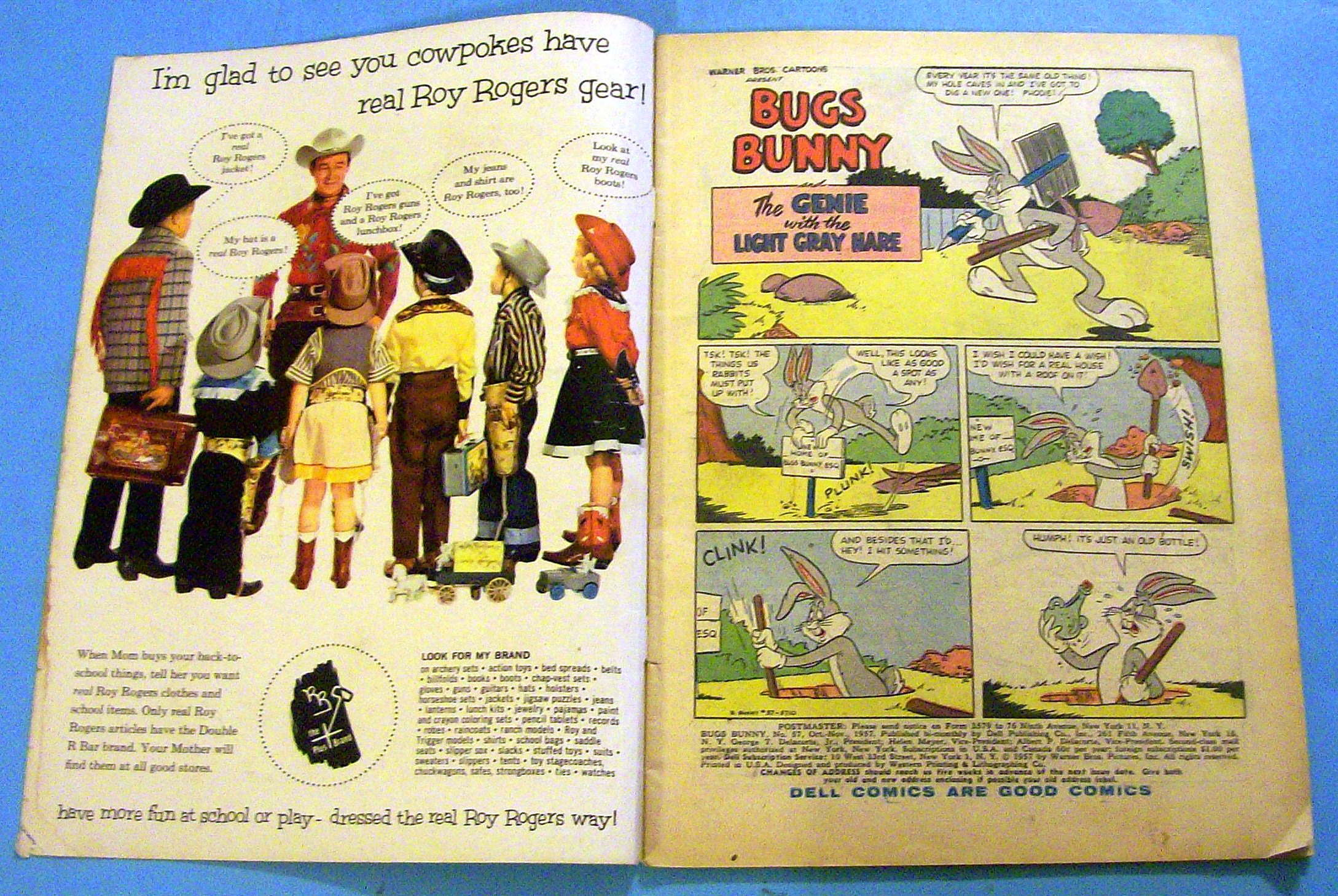 Bugs Bunny Comic #57 October 1957 Genie & Gray Hare