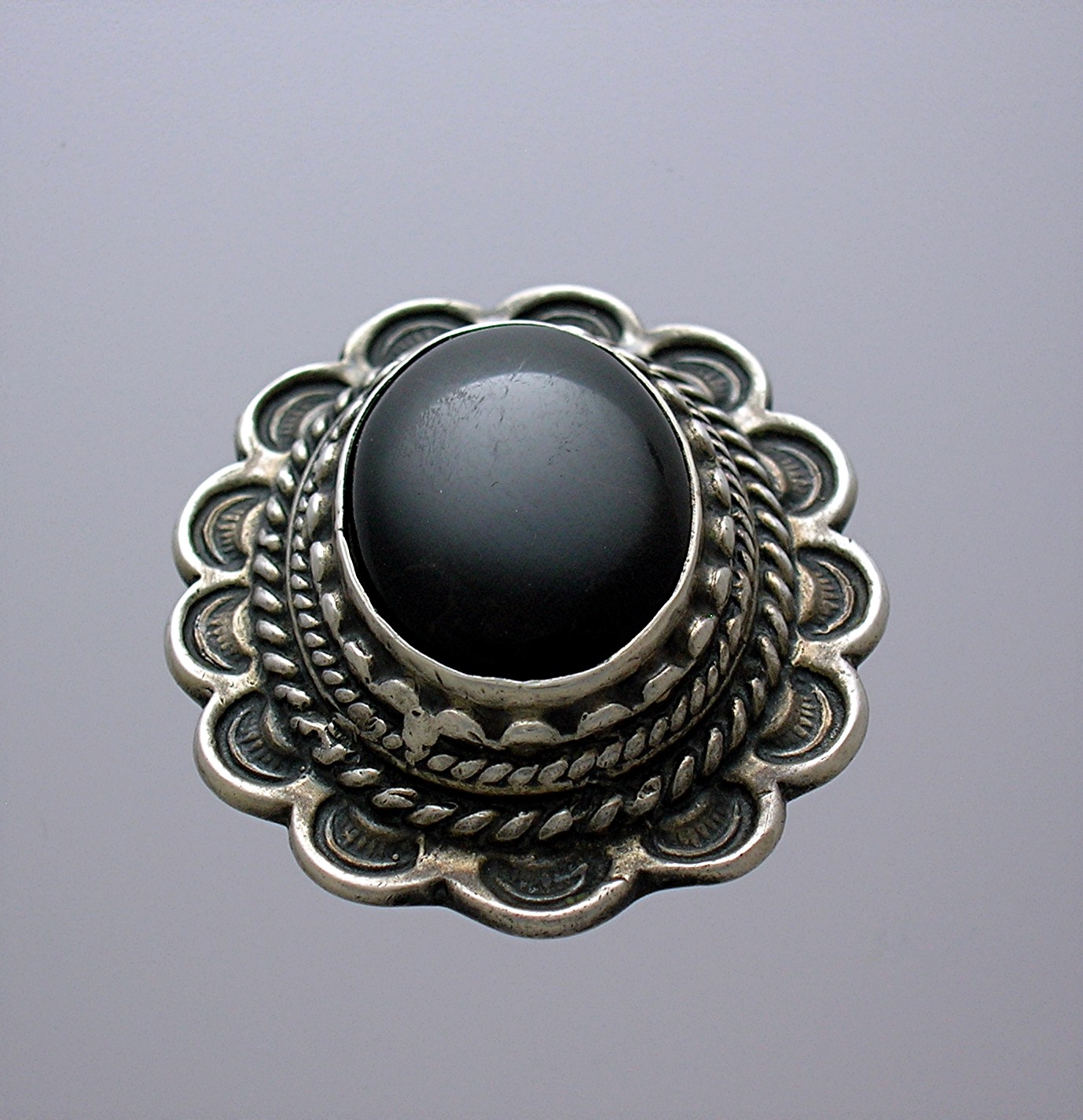 Navajo Sterling Silver Black Onyx Vintage Ring