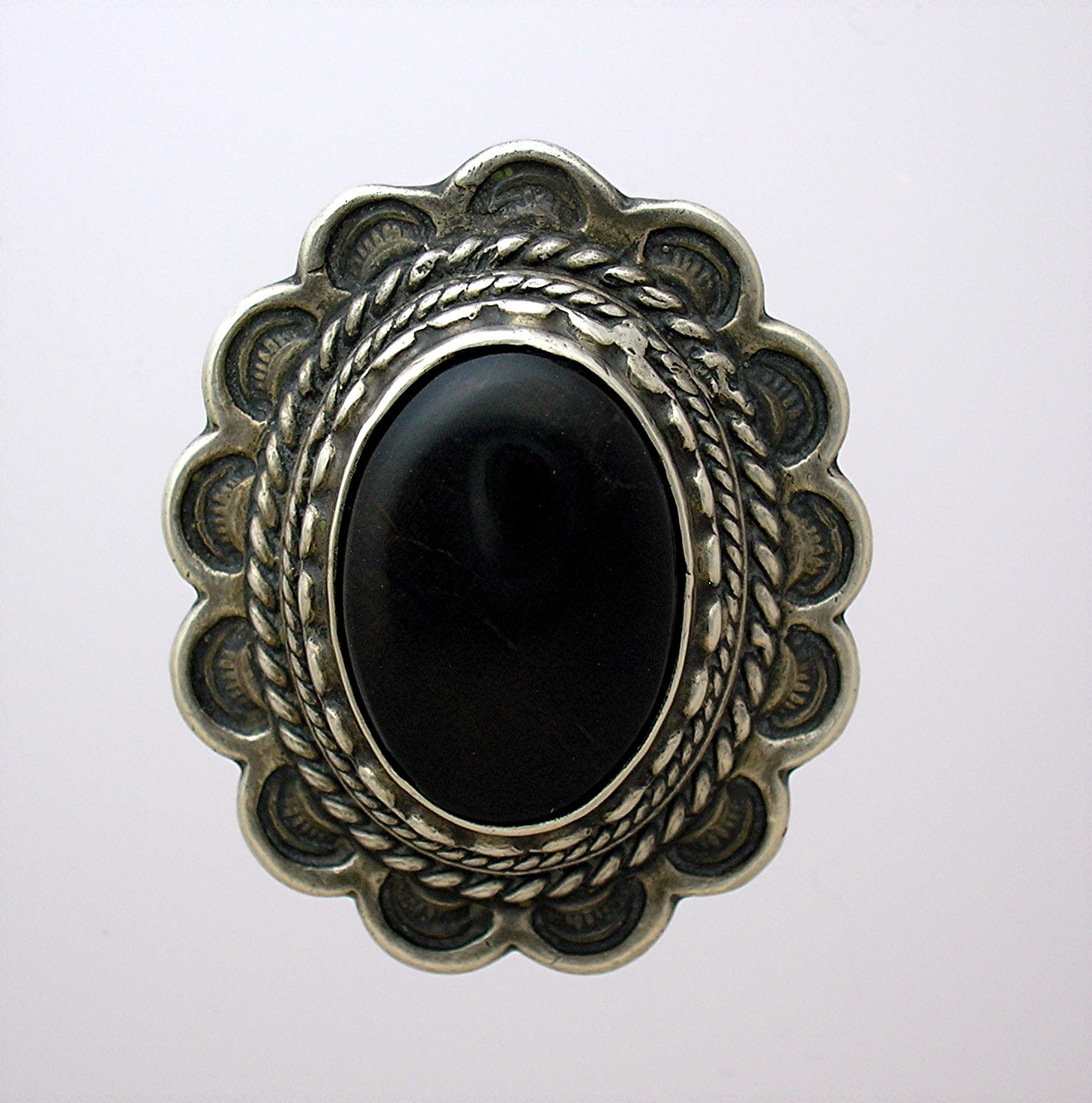 Navajo Sterling Silver Black Onyx Vintage Ring