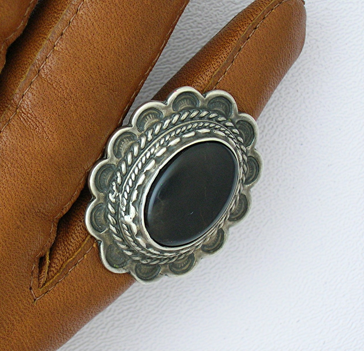 Navajo Sterling Silver Black Onyx Vintage Ring