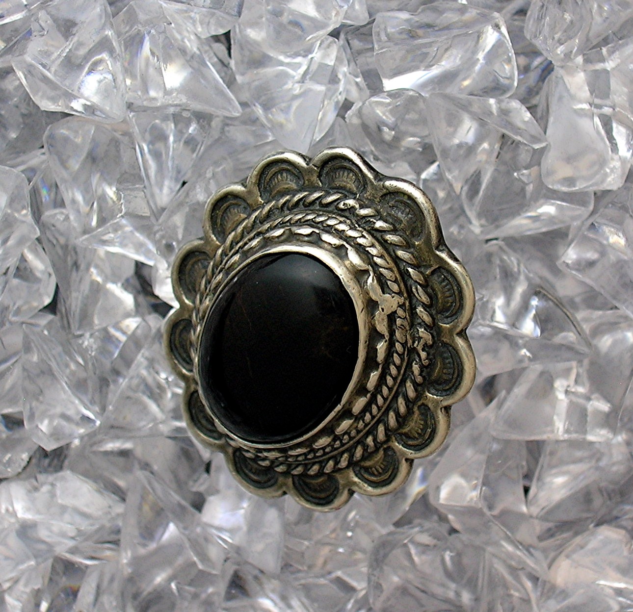 Navajo Sterling Silver Black Onyx Vintage Ring