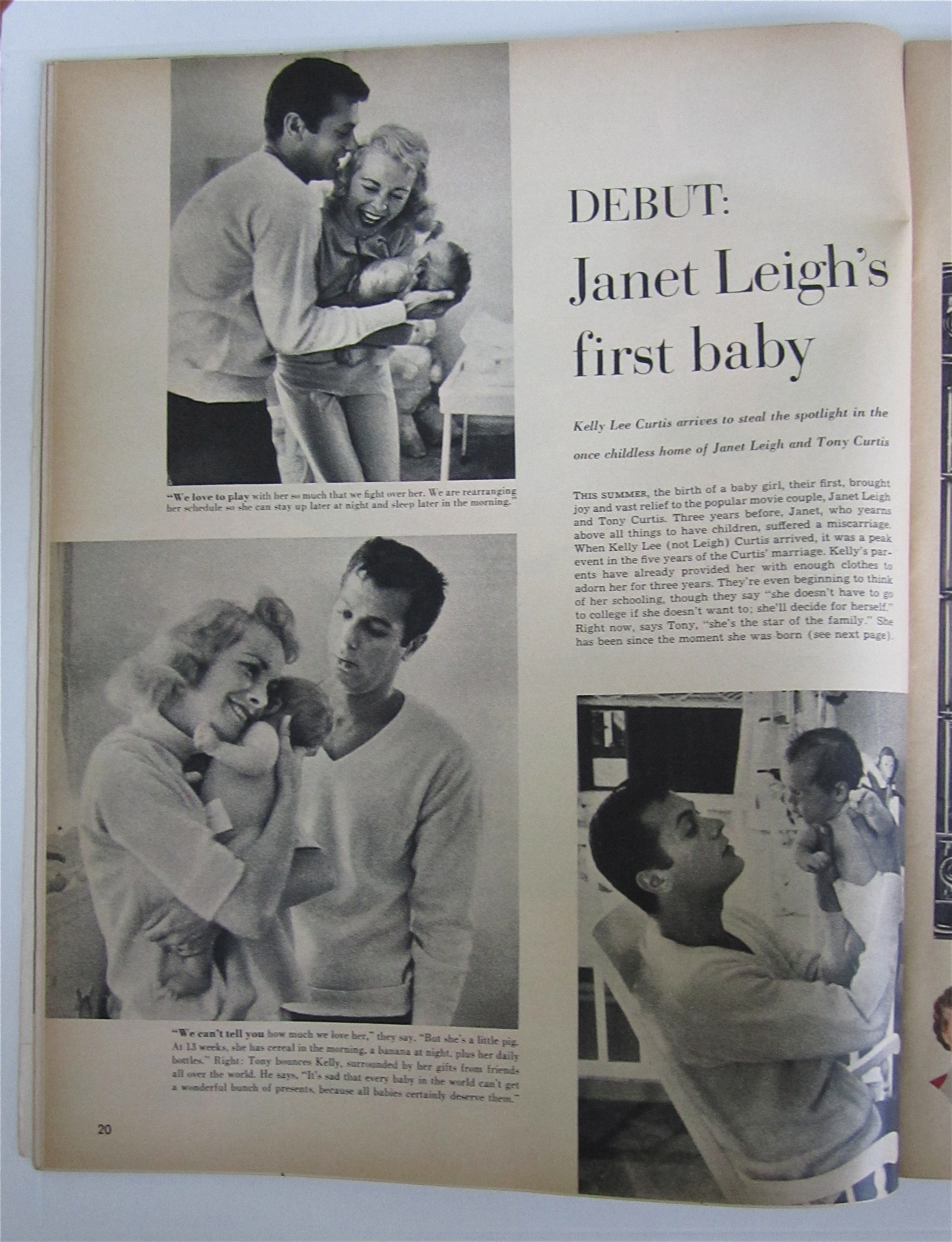 Look Magazine November 13, 1956 Janet Leigh's 1st Baby