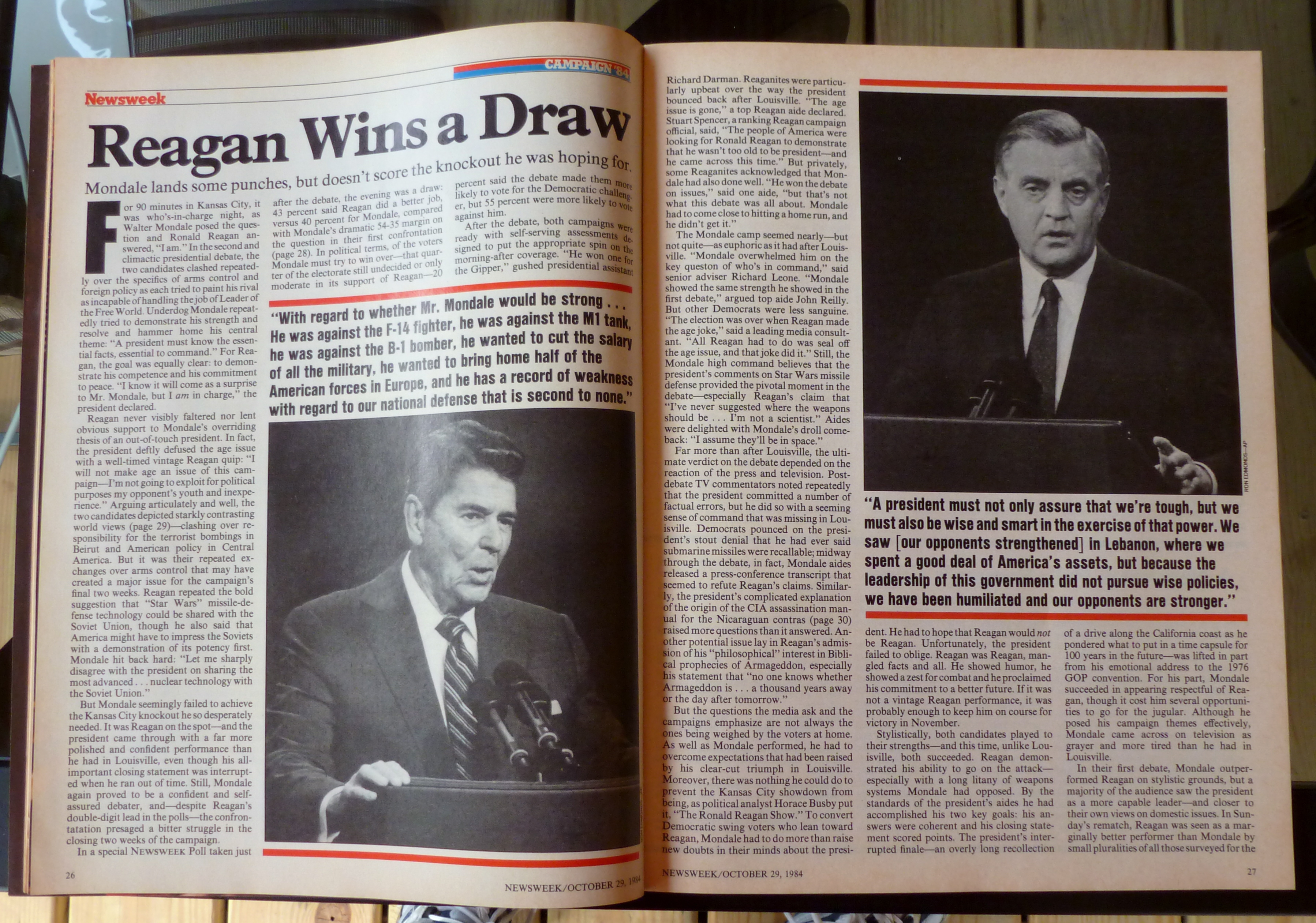 Newsweek Magazine-October 29, 1984-Round Two