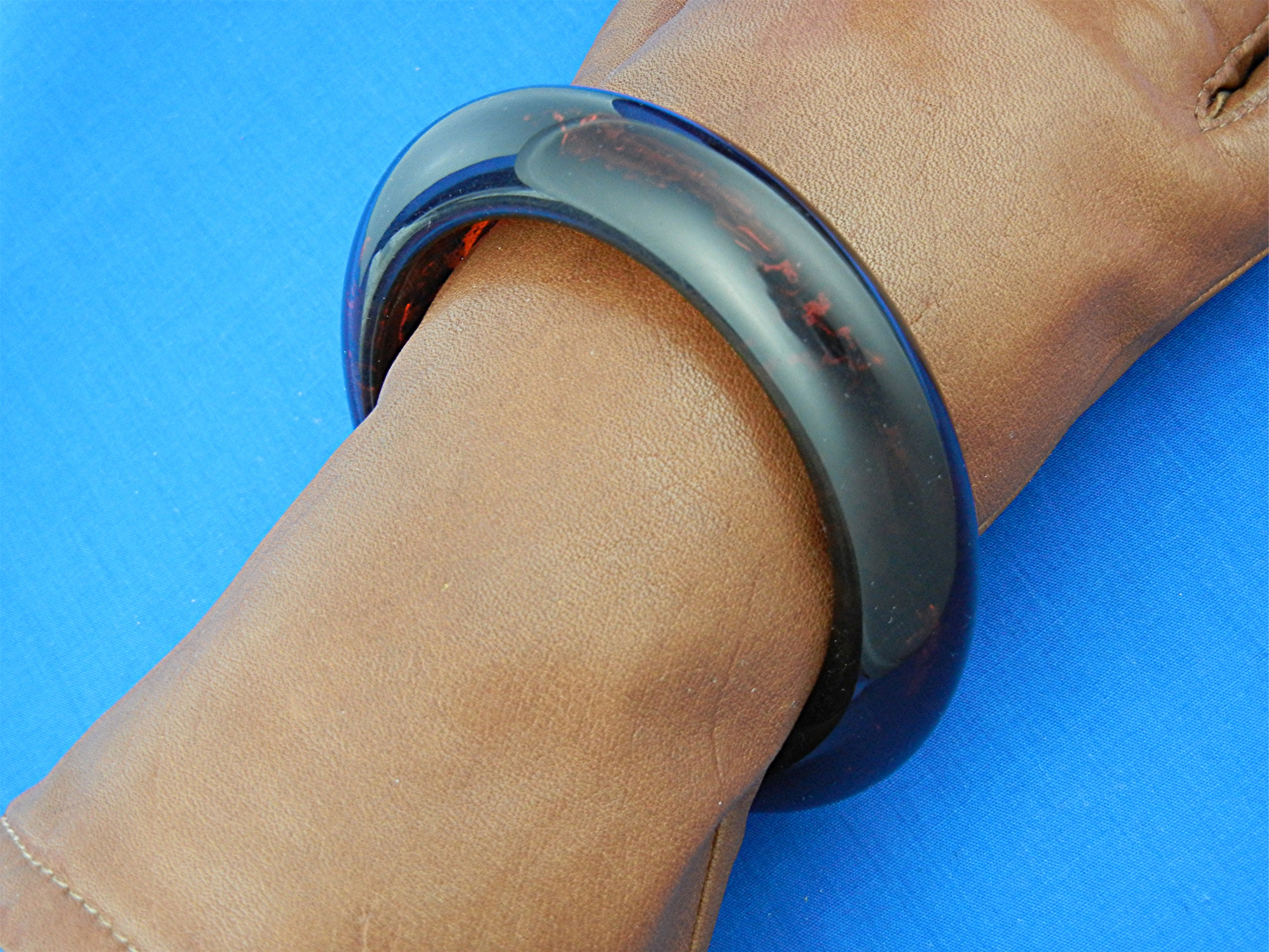 Balkan Cognac Amber Bangle Bracelet 46 Grams