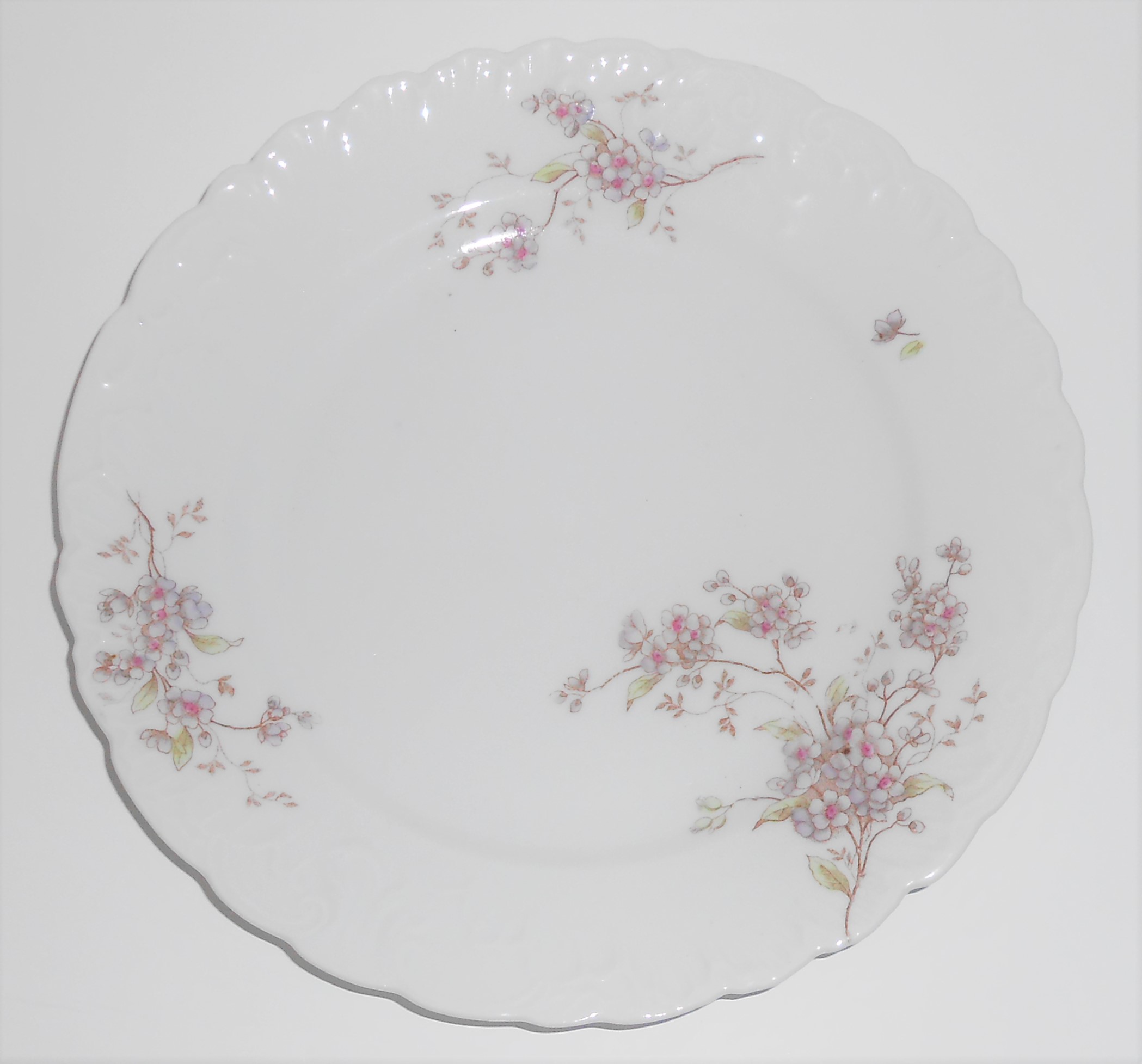 Carlsbad Porcelain China Austria Pink Floral Embossed S