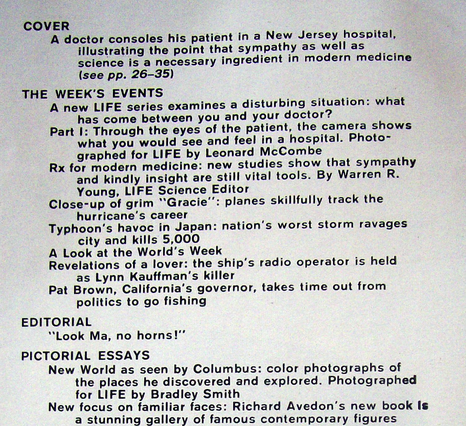 Life Magazine-October 12, 1959-Bedside Manner