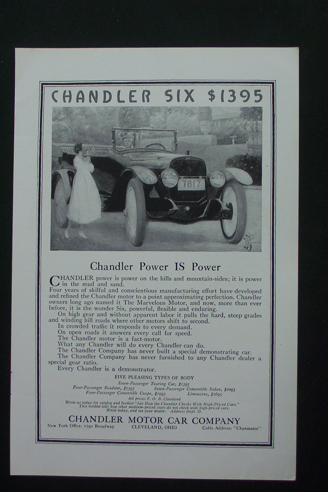 1917 Chandler Six with the Chandler Six