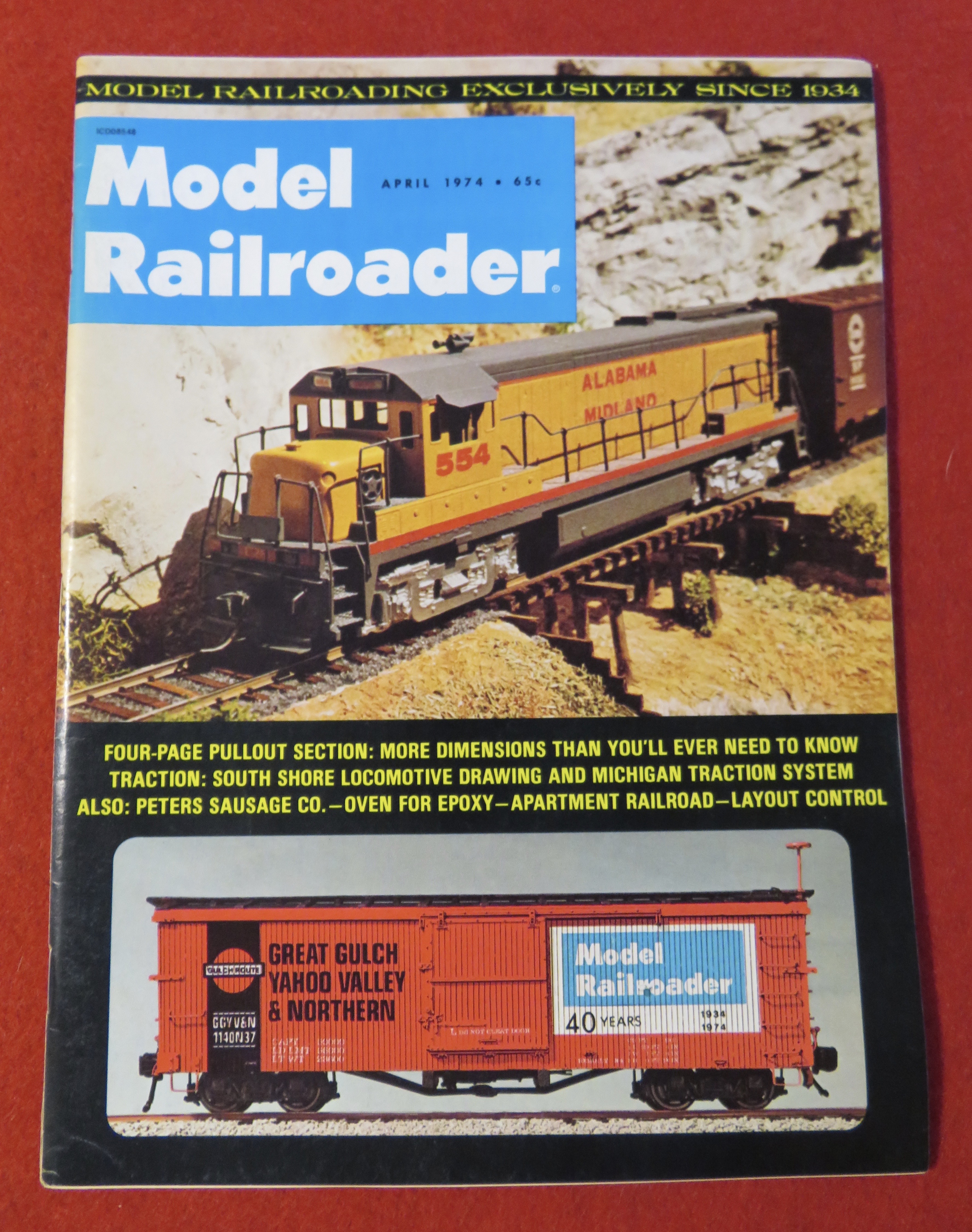 Model Railroader Magazine April 1974 Apartment Railroad