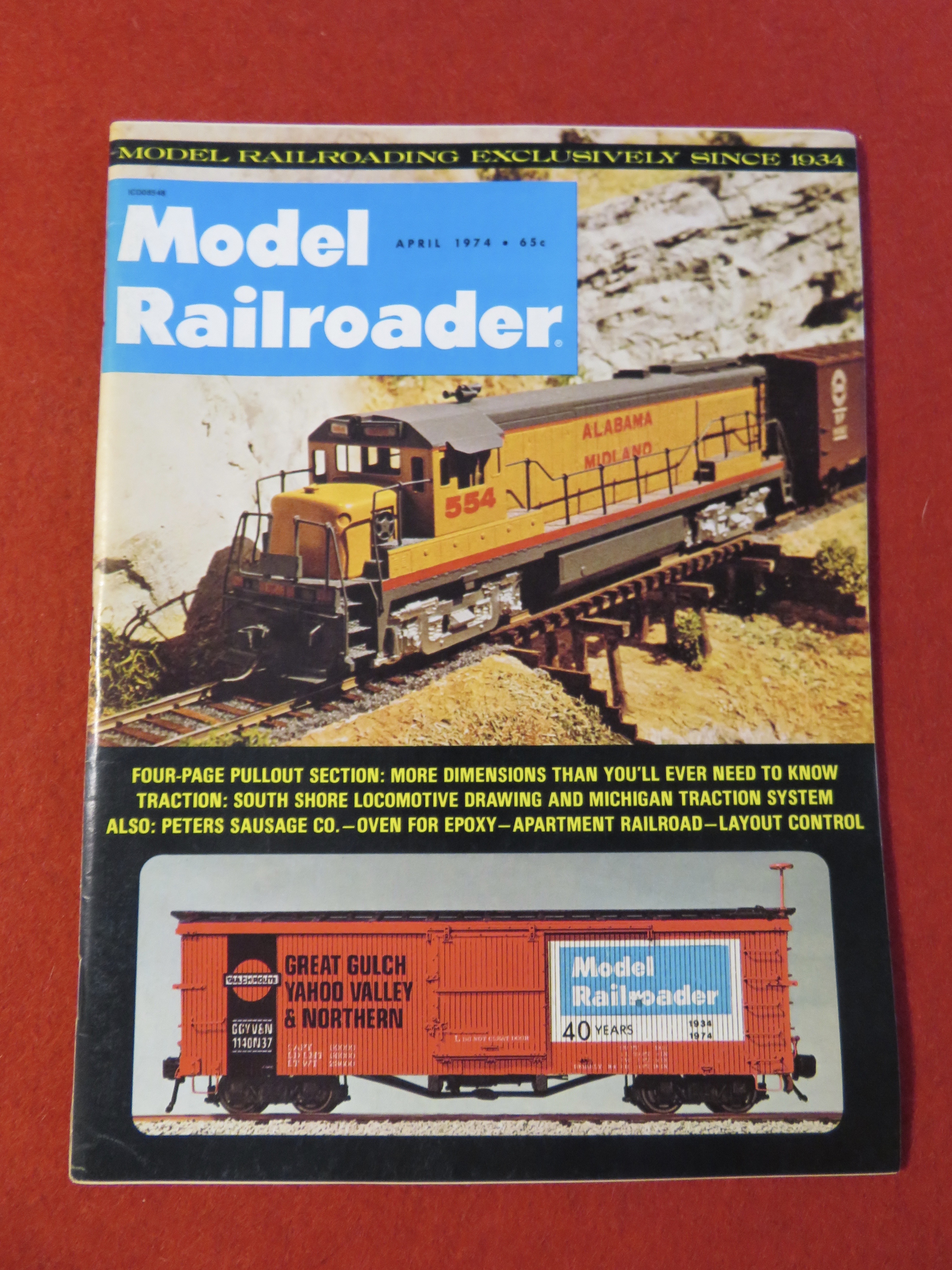Model Railroader Magazine April 1974 Apartment Railroad