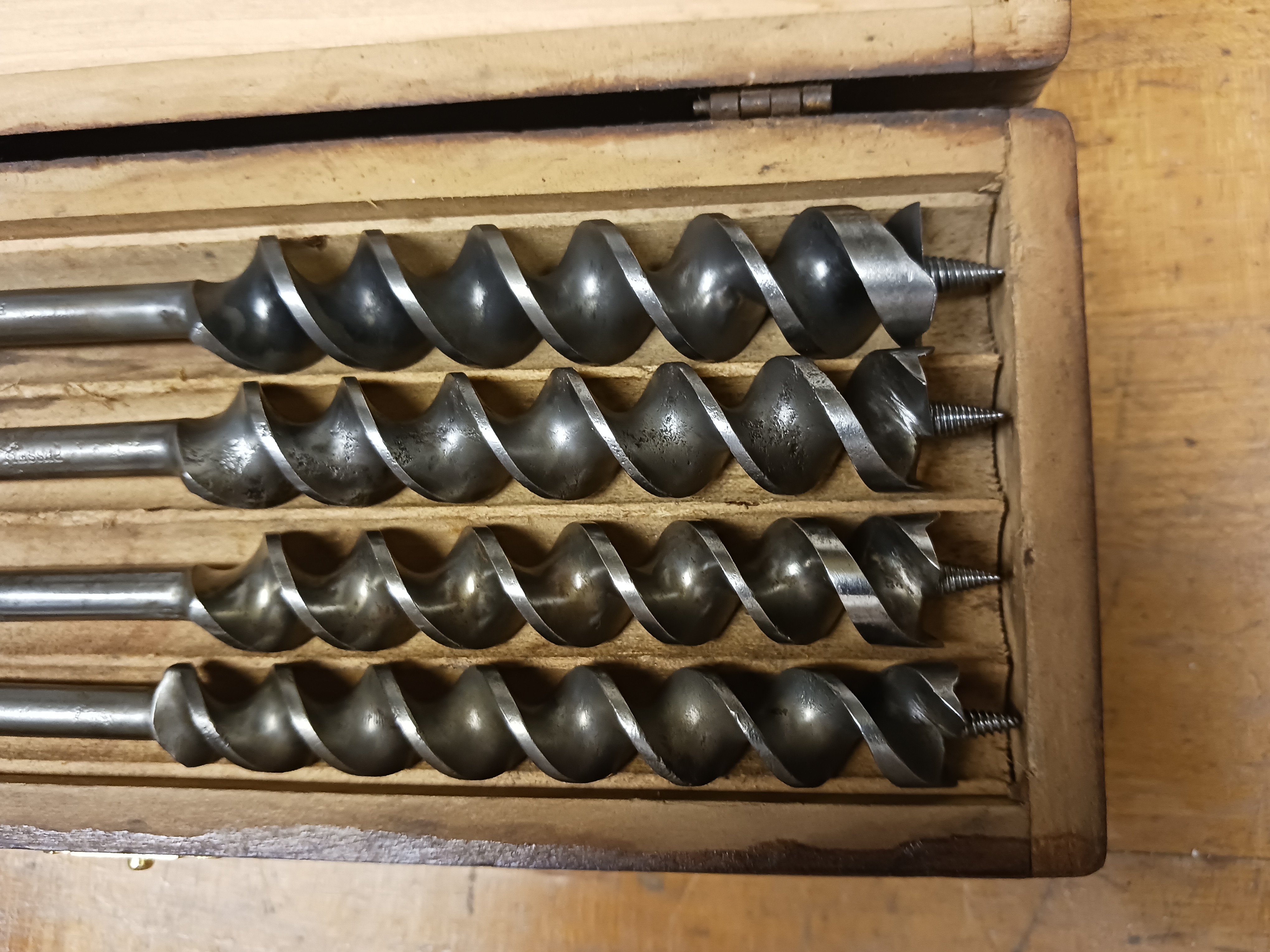 Russell Jennings Spur Auger Bit Set & 3 Tiered Box