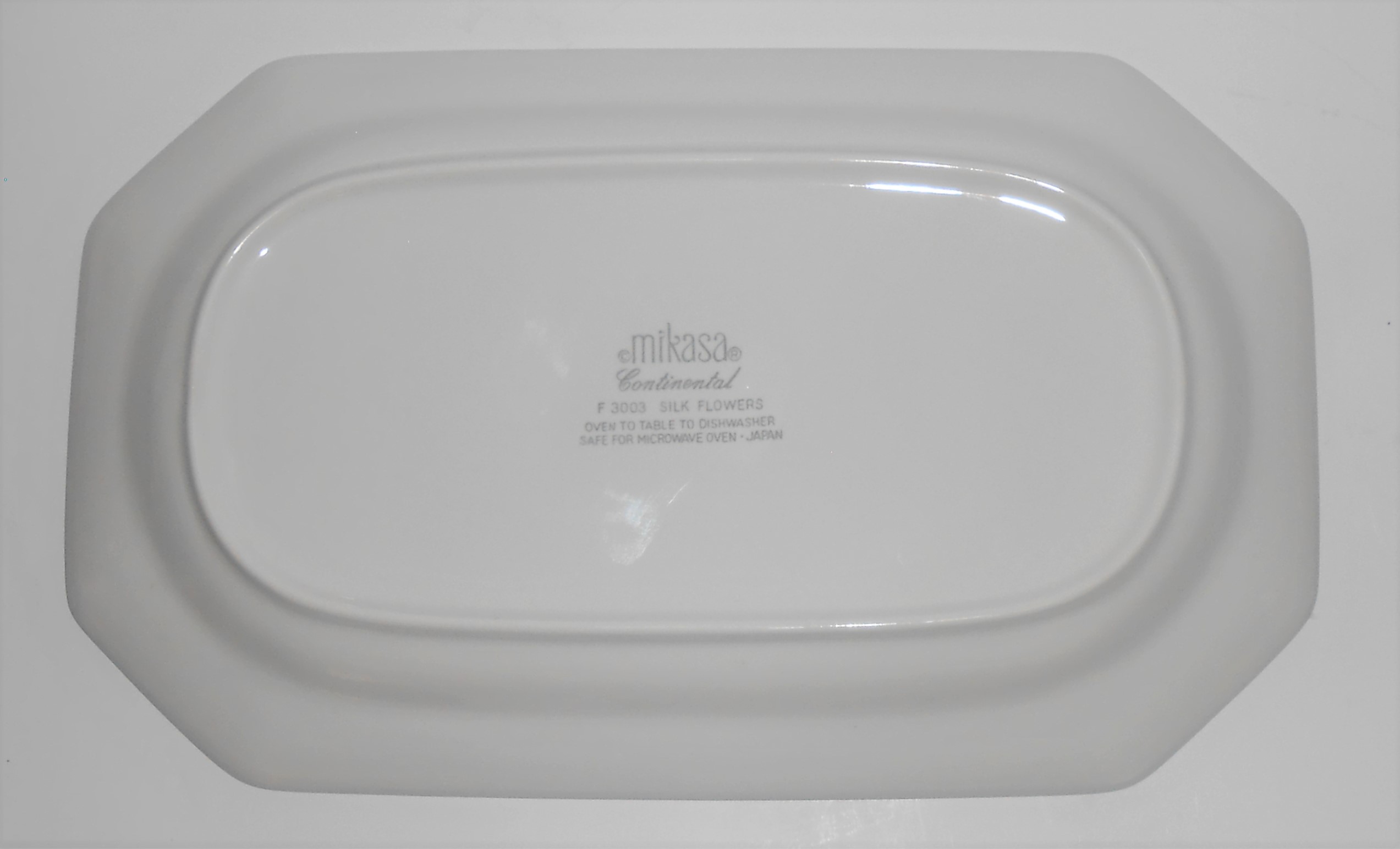 Mikasa China Silk Flowers RARE Large Sandwich Tray