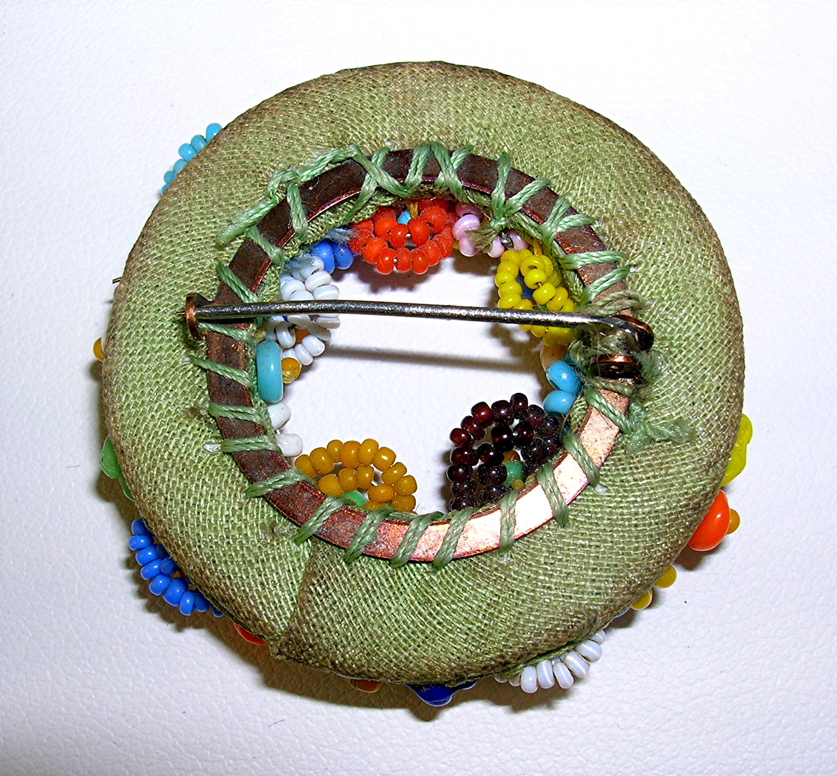 Fine Glass Victorian Flower Brooch