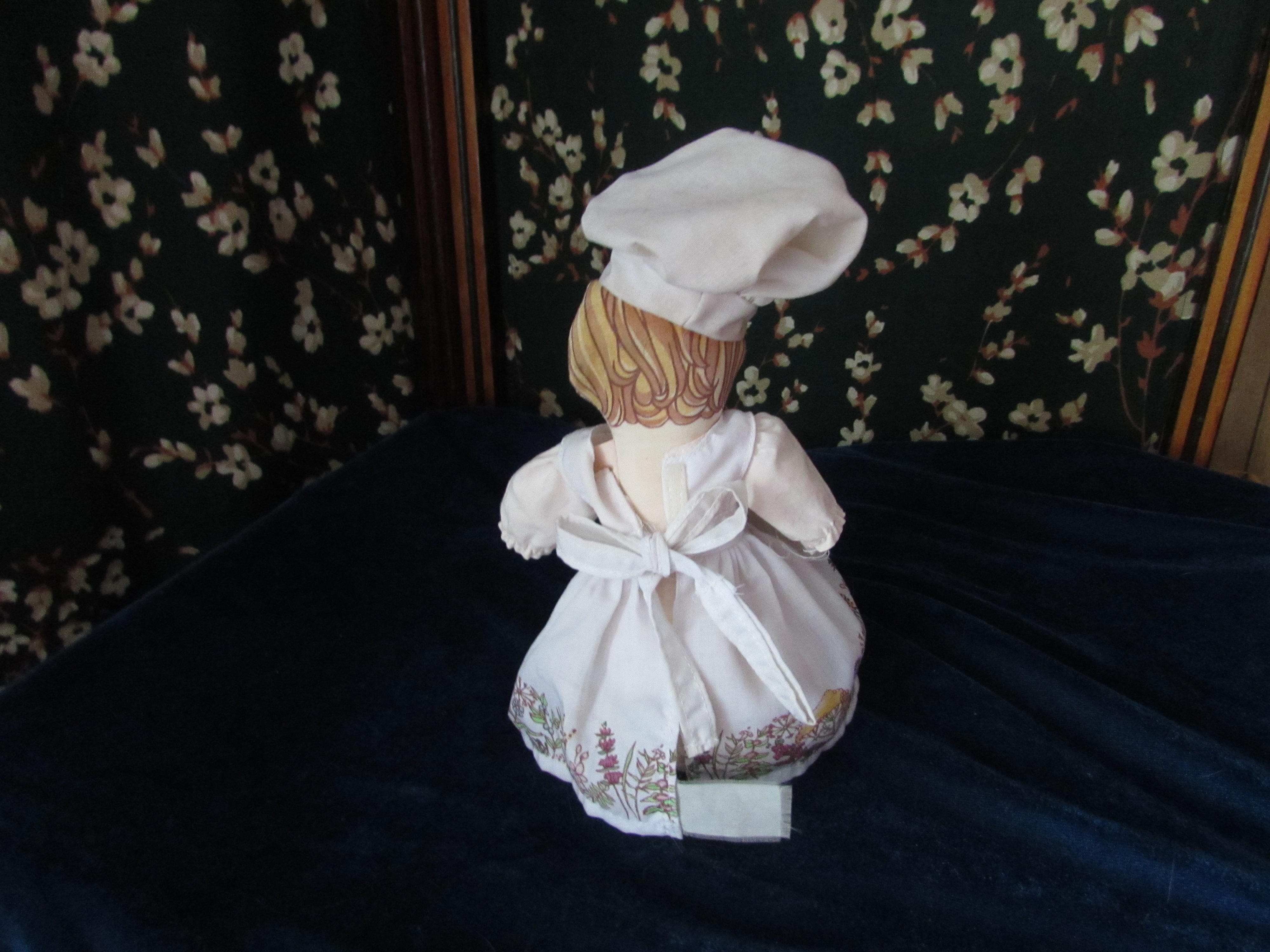 Cloth Doll Girl Chef lovely facial features and dress