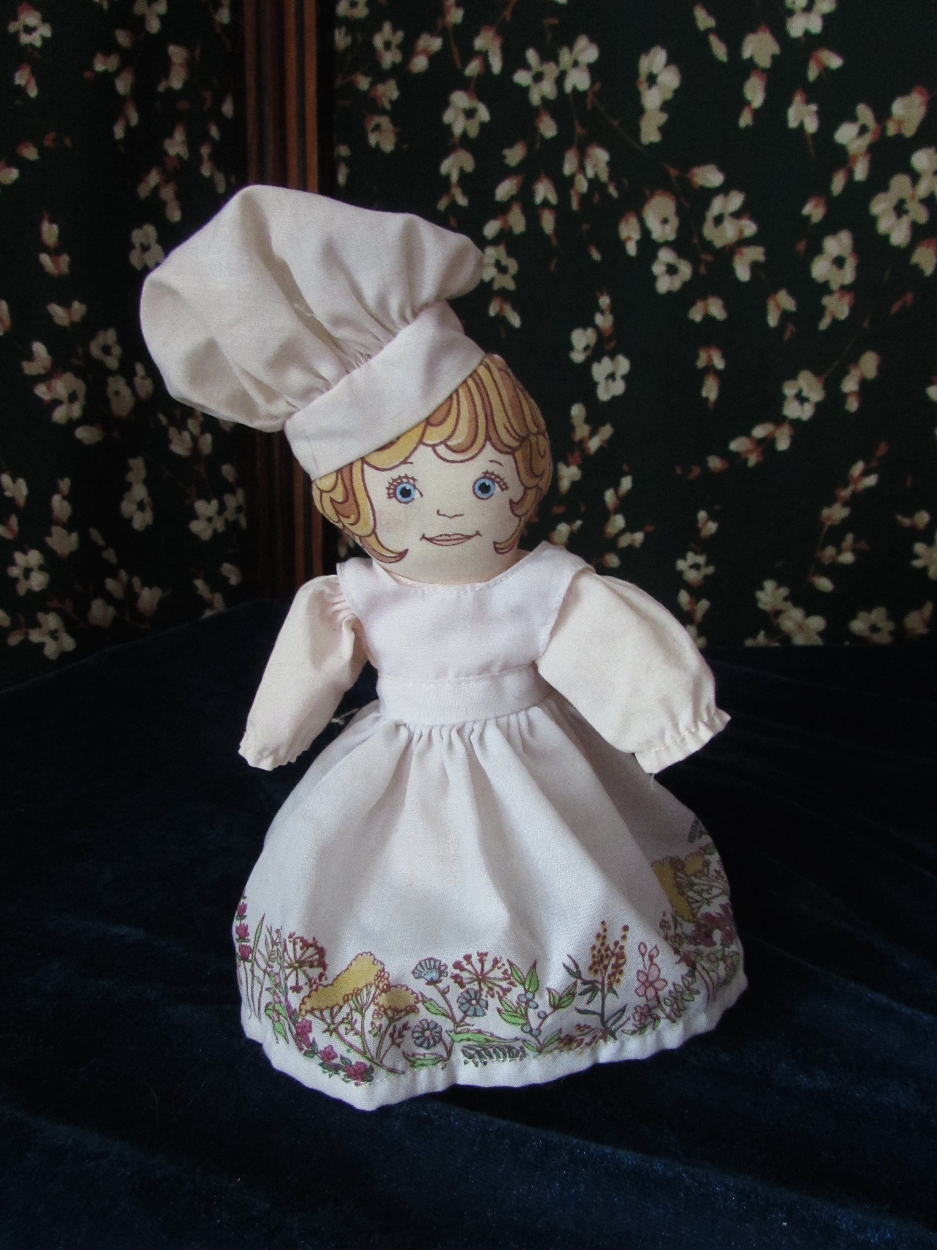 Cloth Doll Girl Chef lovely facial features and dress