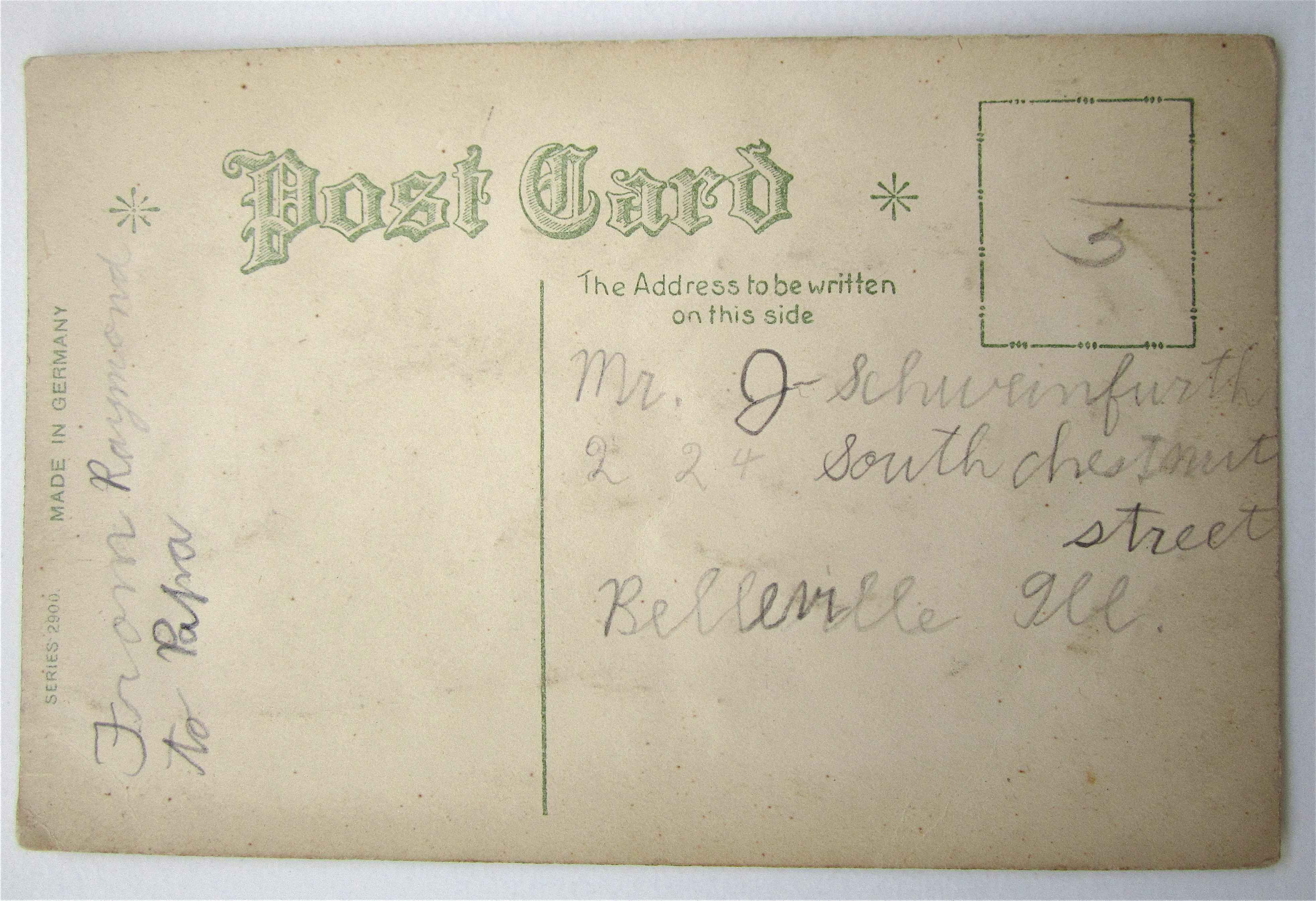A Goose Swimming While Pulling Flowers Postcard