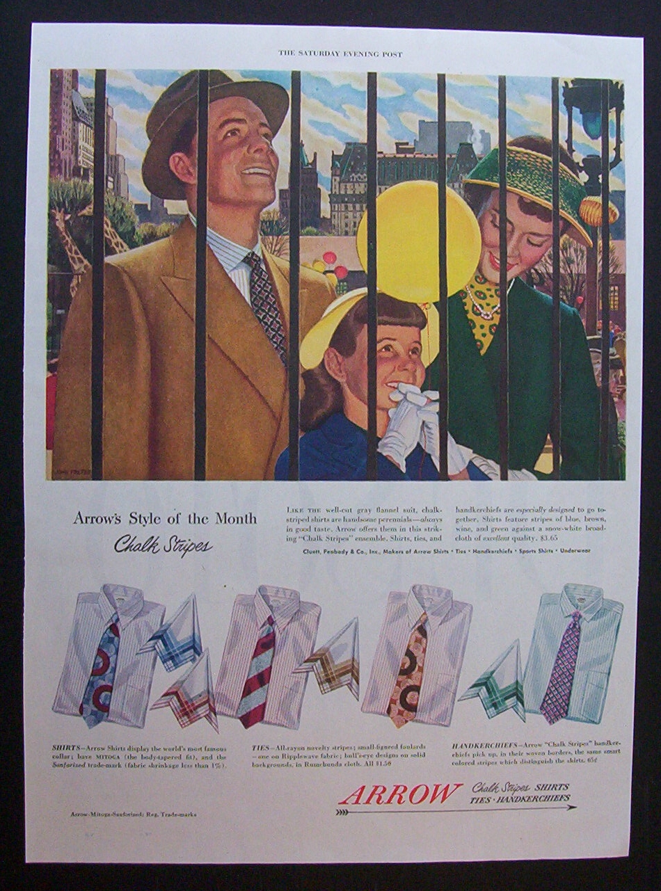 1949 Arrow Men's Shirts By John Falter