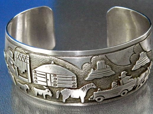 Richard Kee Sterling Silver Storyteller Bracelet
