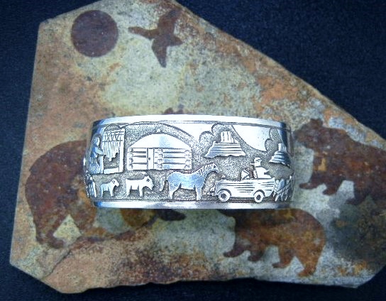 Richard Kee Sterling Silver Storyteller Bracelet
