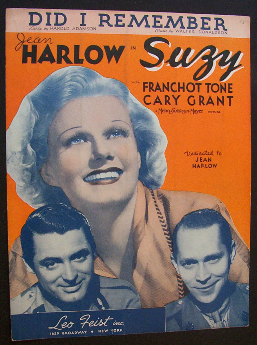 Sheet Music For 1936 Did I Remember