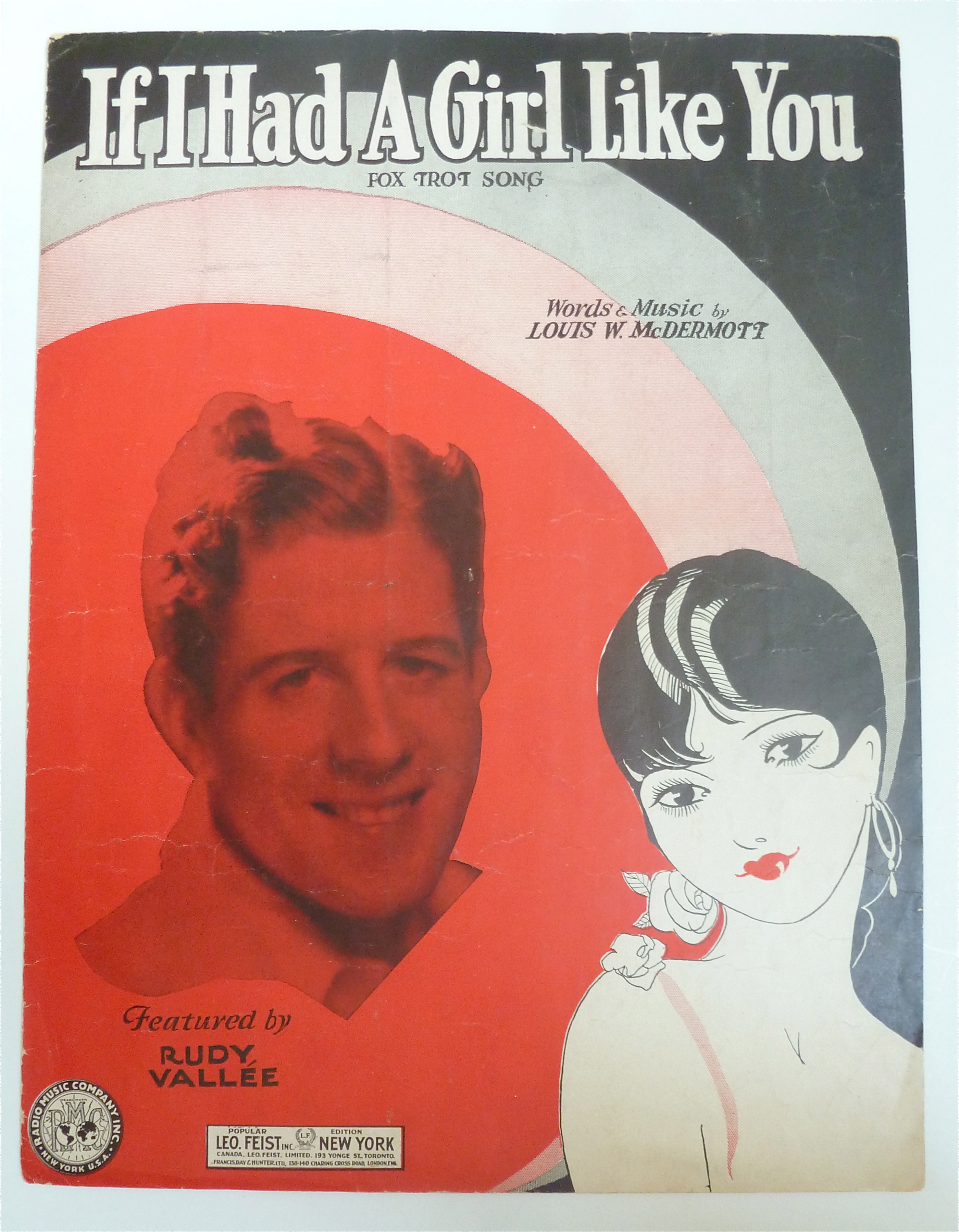 Sheet Music 1930 If I Had A Girl Like You