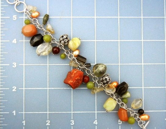 Silpada Sterling Silver Cha Cha Gemstones Bracelet